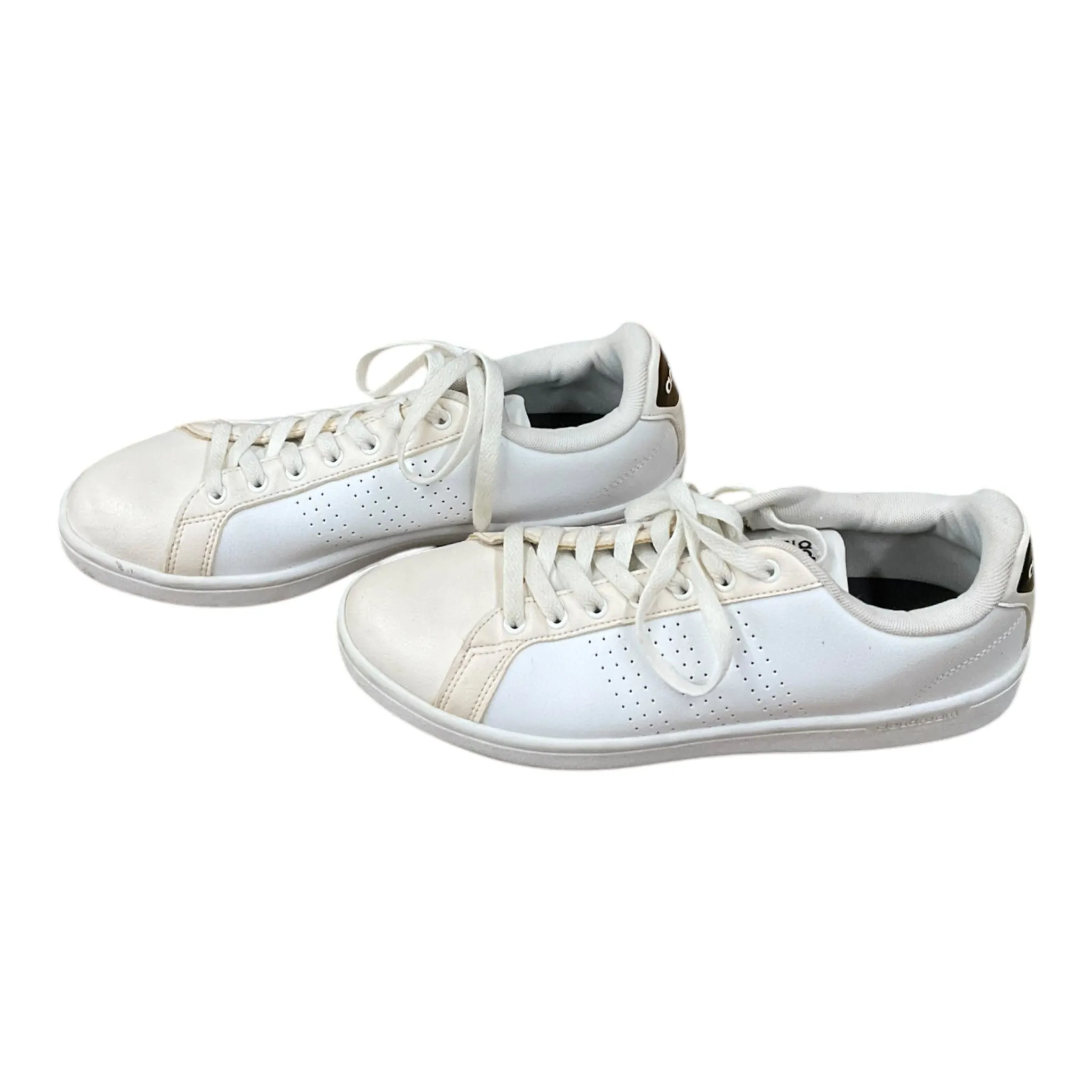 Chaussures Sneakers par Adidas en rose et blanc, Taille : 10