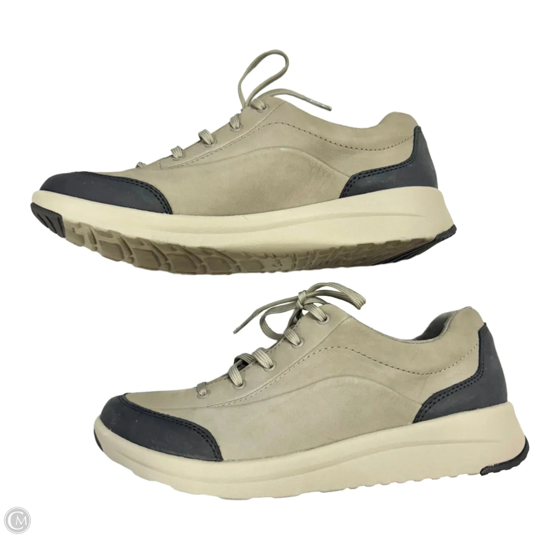 Chaussures Sneakers par Clarks en Noir & Gris, Taille : 8.5