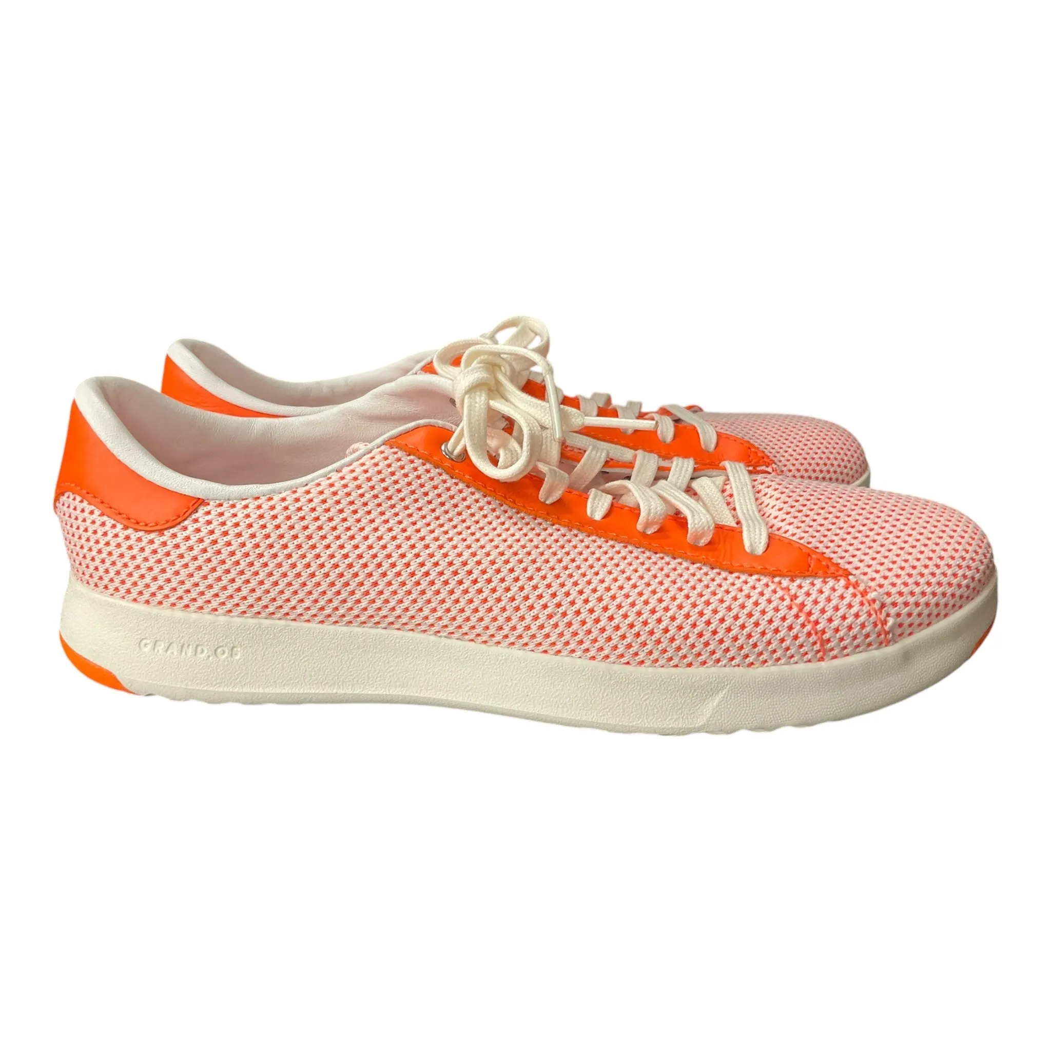 Chaussures Sneakers par Cole-Haan en orange et blanc, Taille : 10