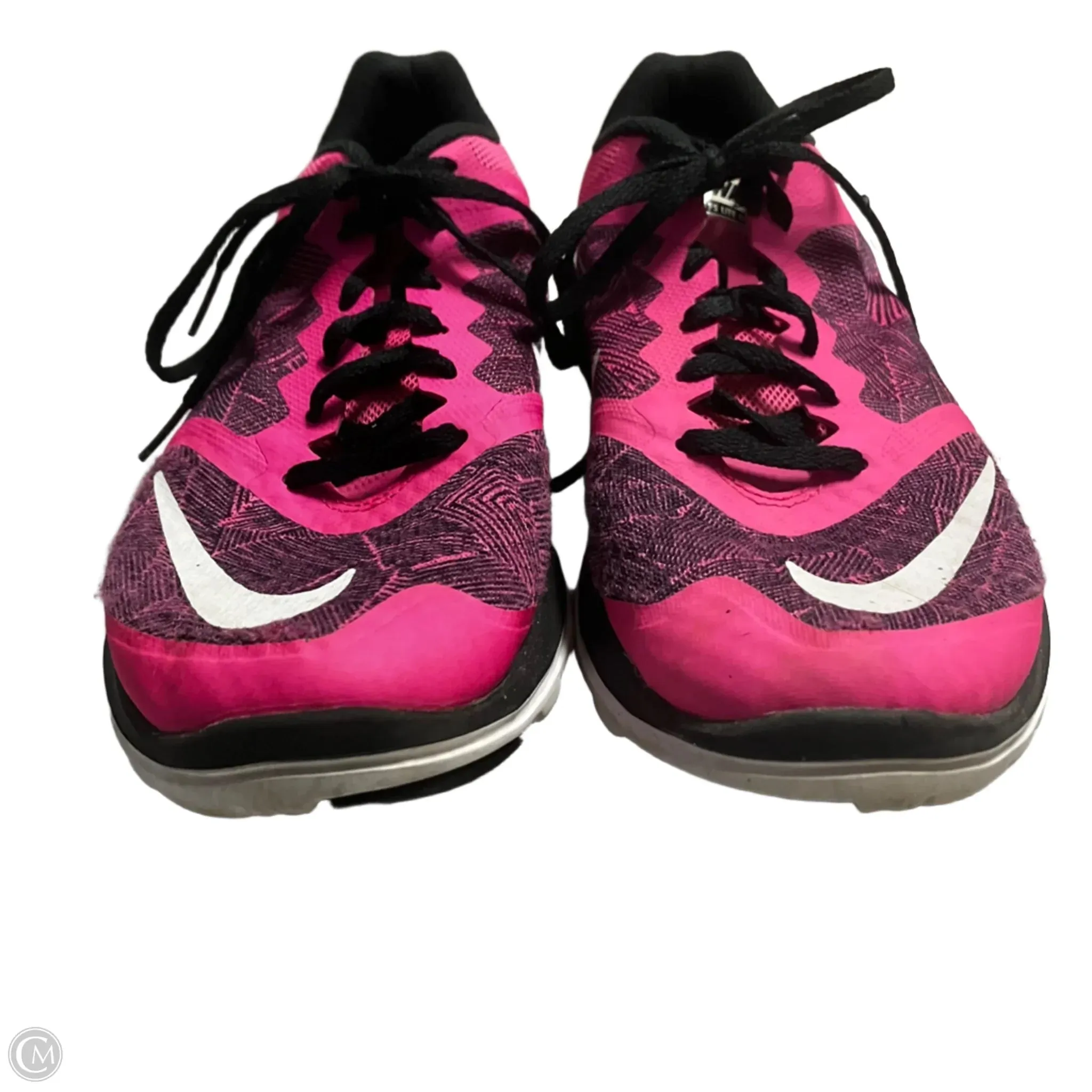 Chaussures Sneakers par Nike en Noir & Rose, Taille : 9