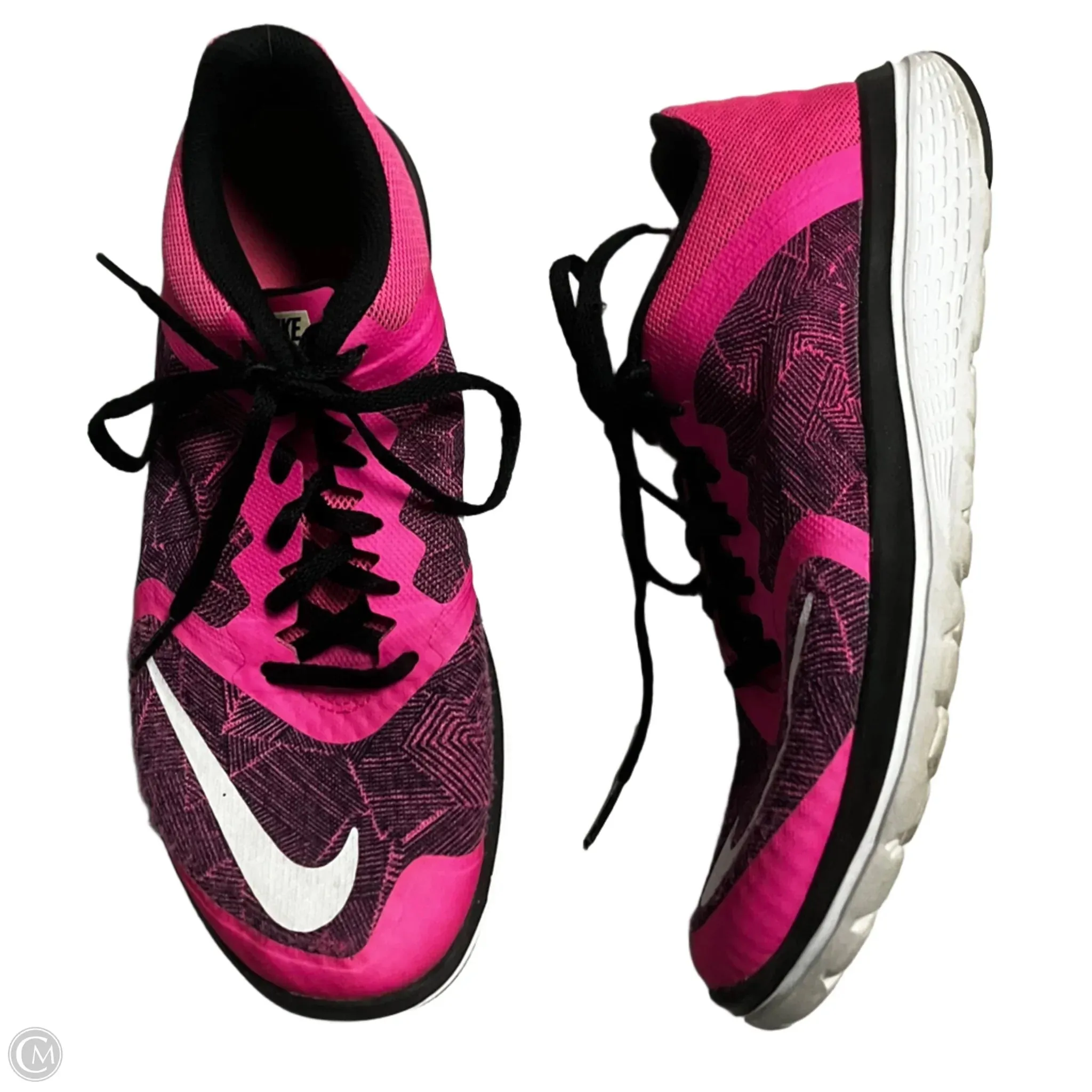 Chaussures Sneakers par Nike en Noir & Rose, Taille : 9