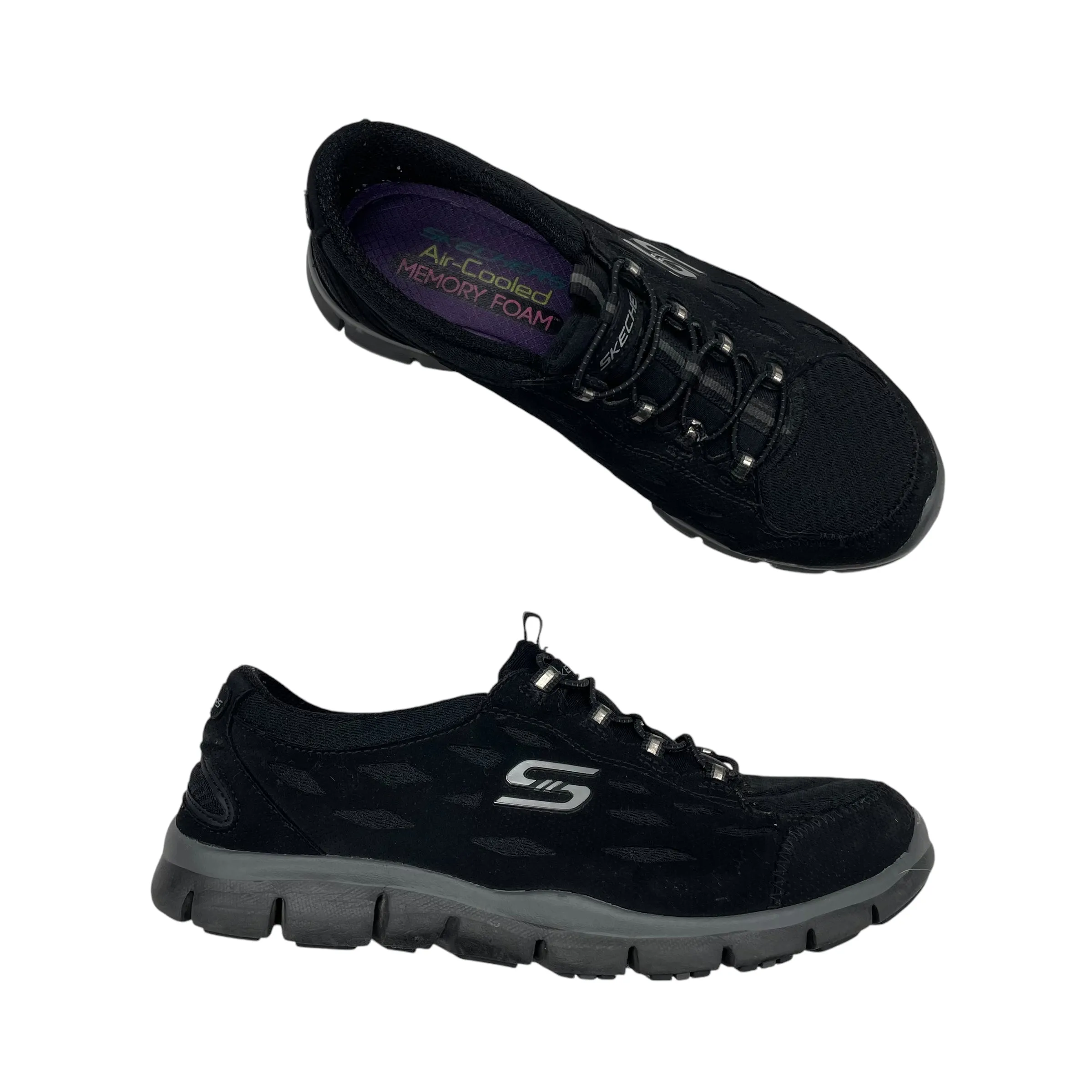 Chaussures Sneakers par Skechers en noir, Taille : 6.5