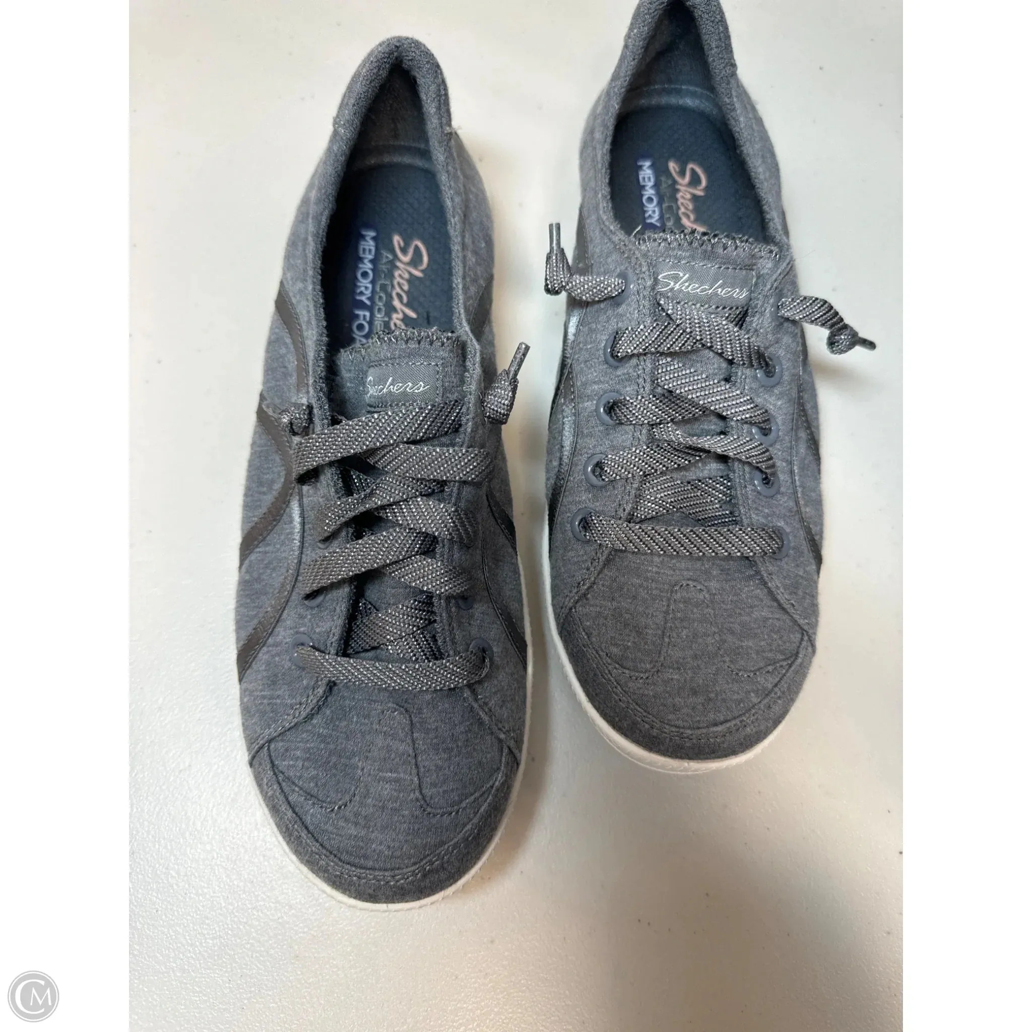 Chaussures Sneakers par Skechers en gris, Taille : 8.5