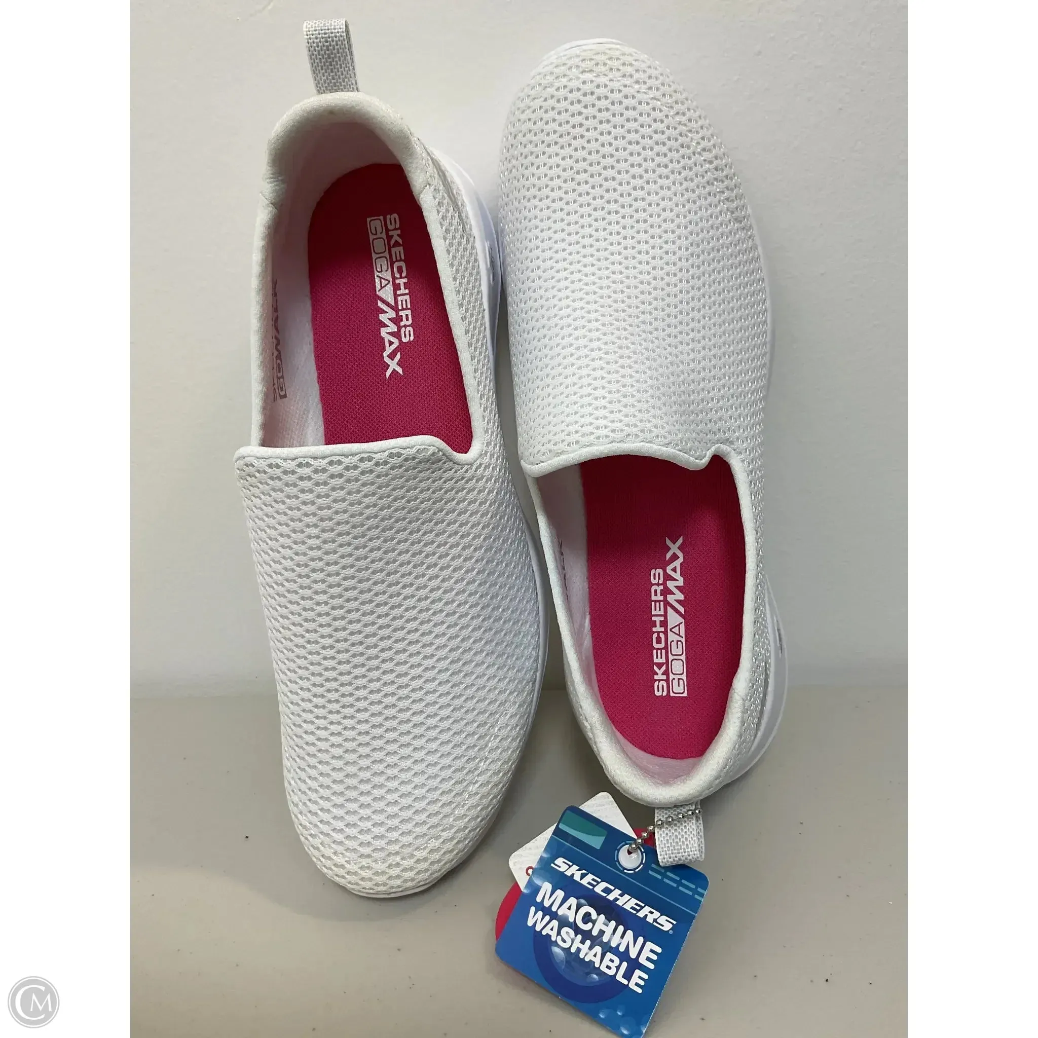Chaussures Sneakers par Skechers en blanc, Taille : 8