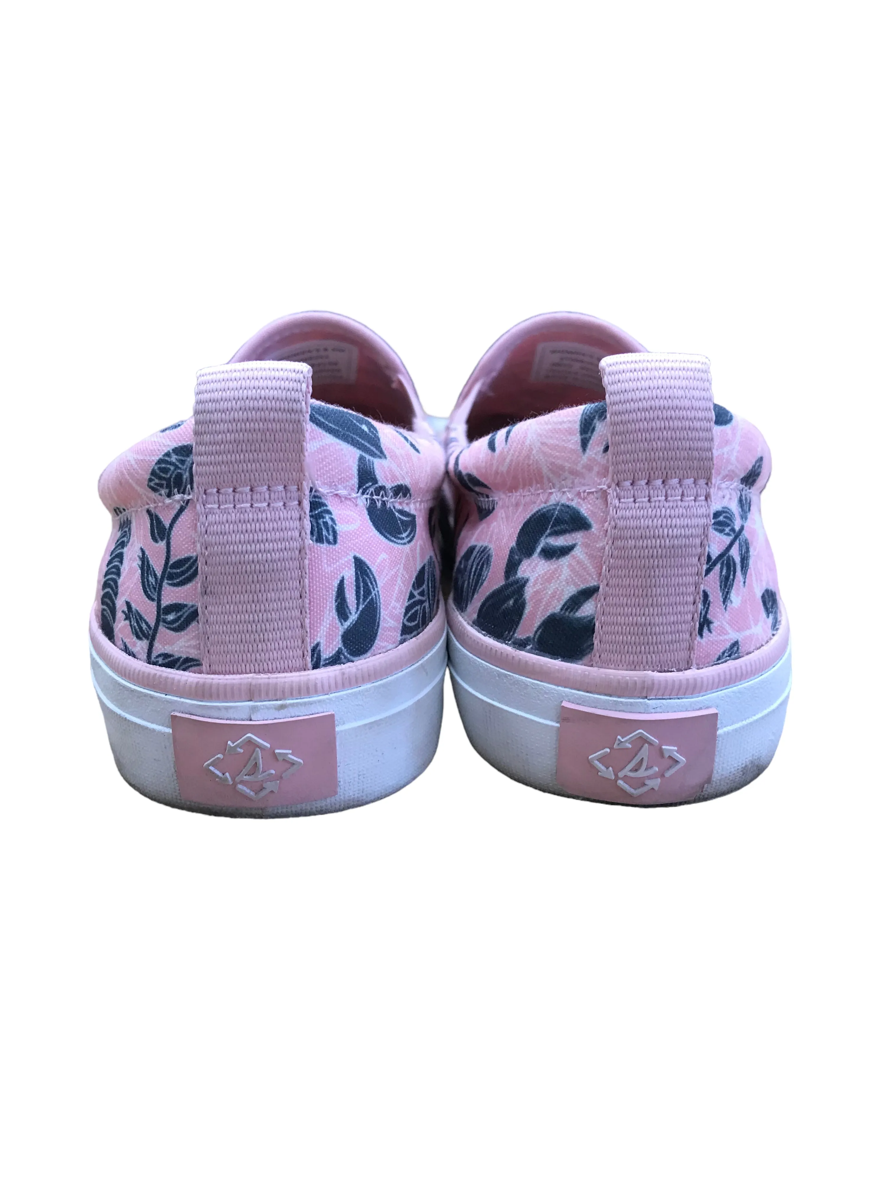Chaussures Sneakers par Sperry en gris et rose, Taille : 8.5