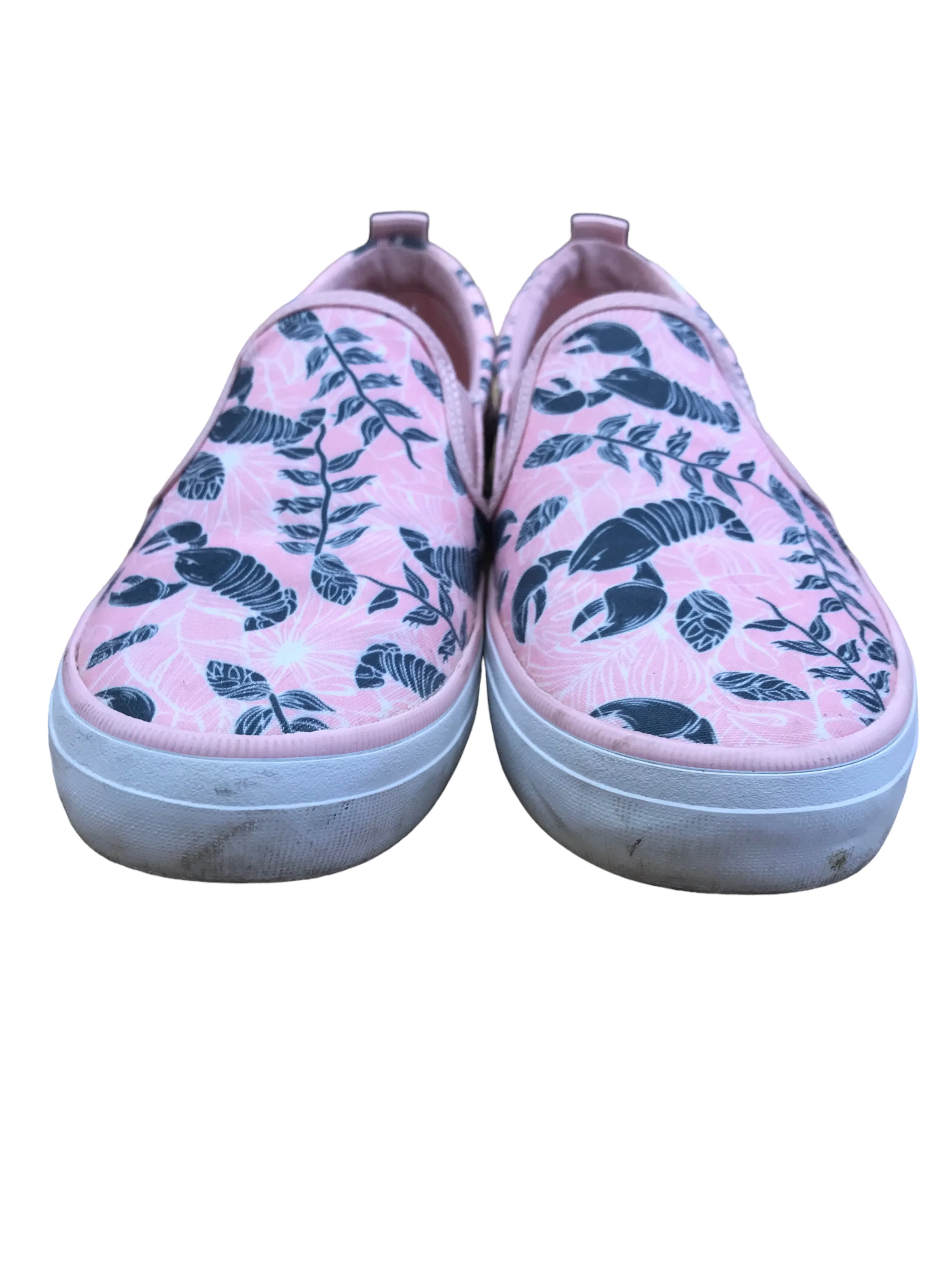 Chaussures Sneakers par Sperry en gris et rose, Taille : 8.5