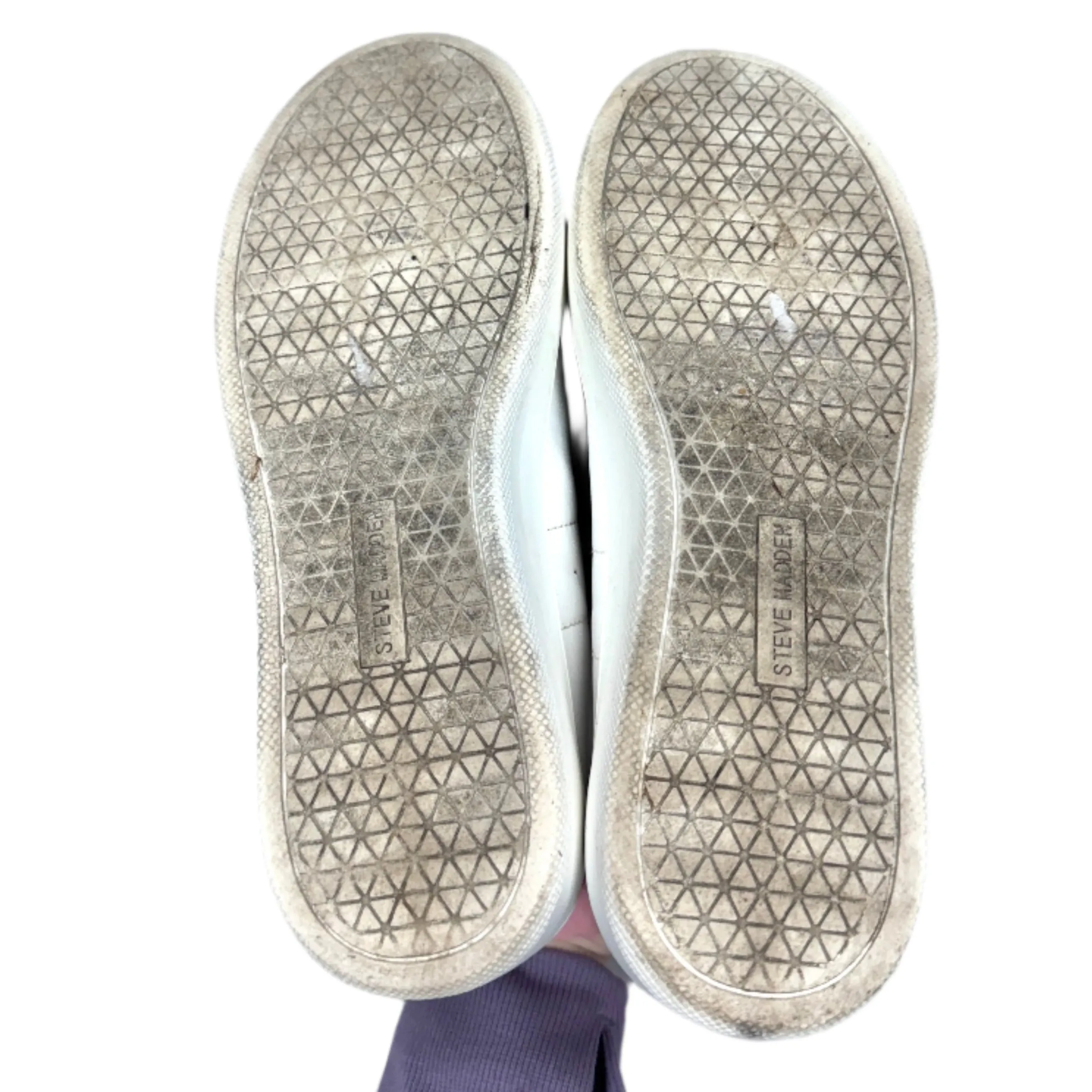Chaussures Sneakers Par Steve Madden En Blanc, Taille : 9