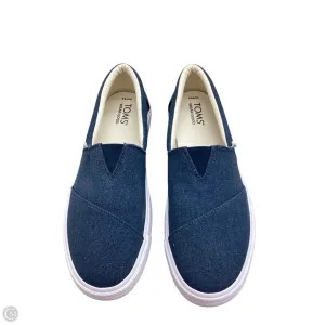 Chaussures Sneakers Par Toms En Bleu & Blanc, Taille : 8.5