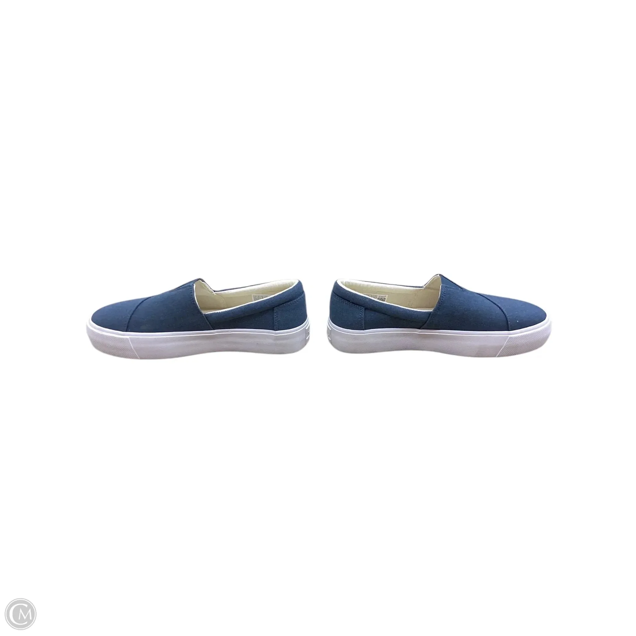 Chaussures Sneakers Par Toms En Bleu & Blanc, Taille : 8.5