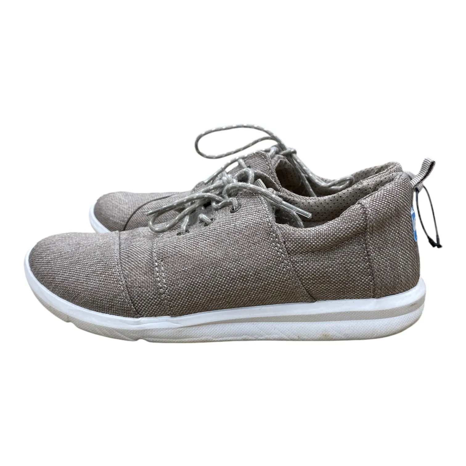 Chaussures Sneakers Par Toms En Marron & Blanc, Taille : 8.5