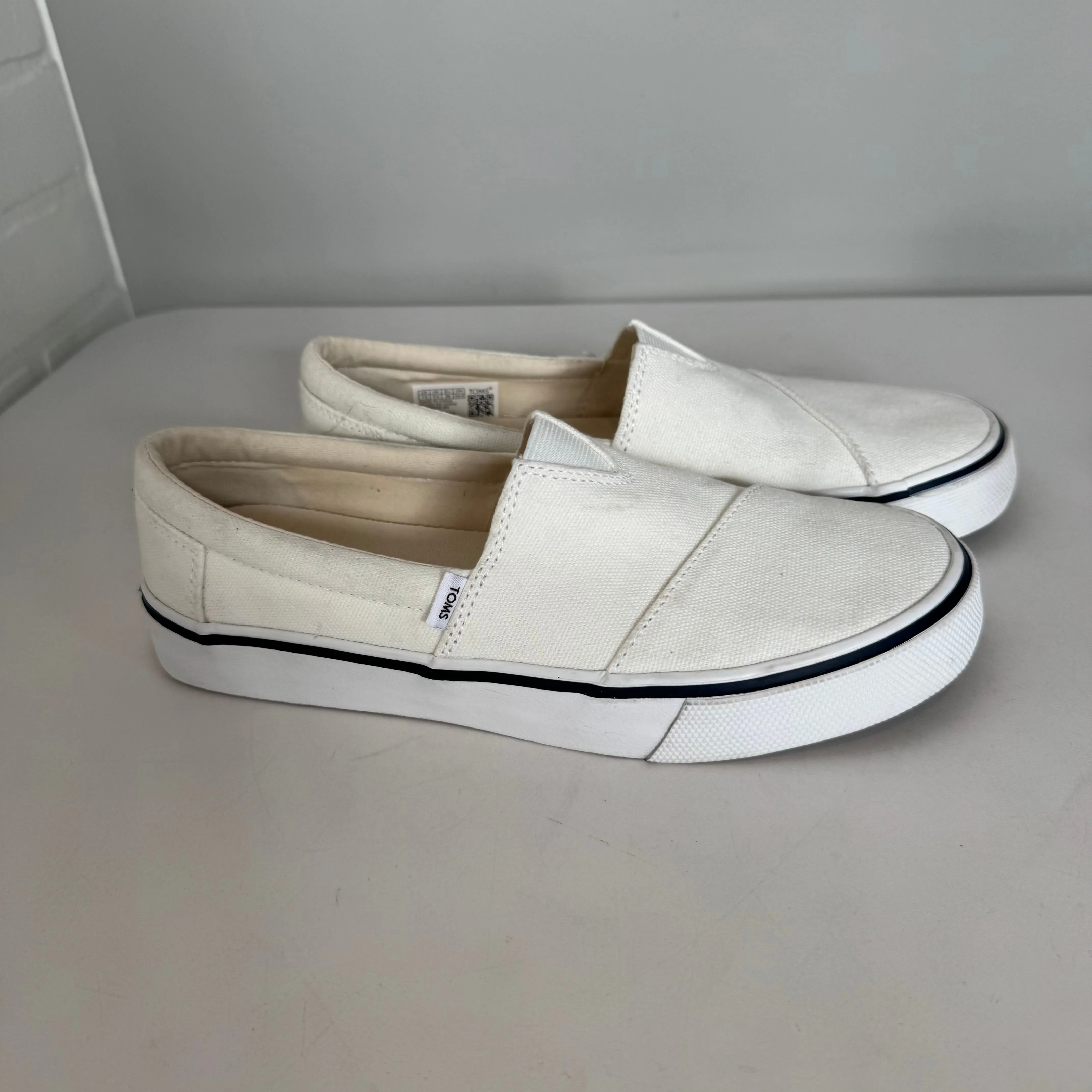 Chaussures Sneakers Par Toms En Blanc, Taille : 7.5