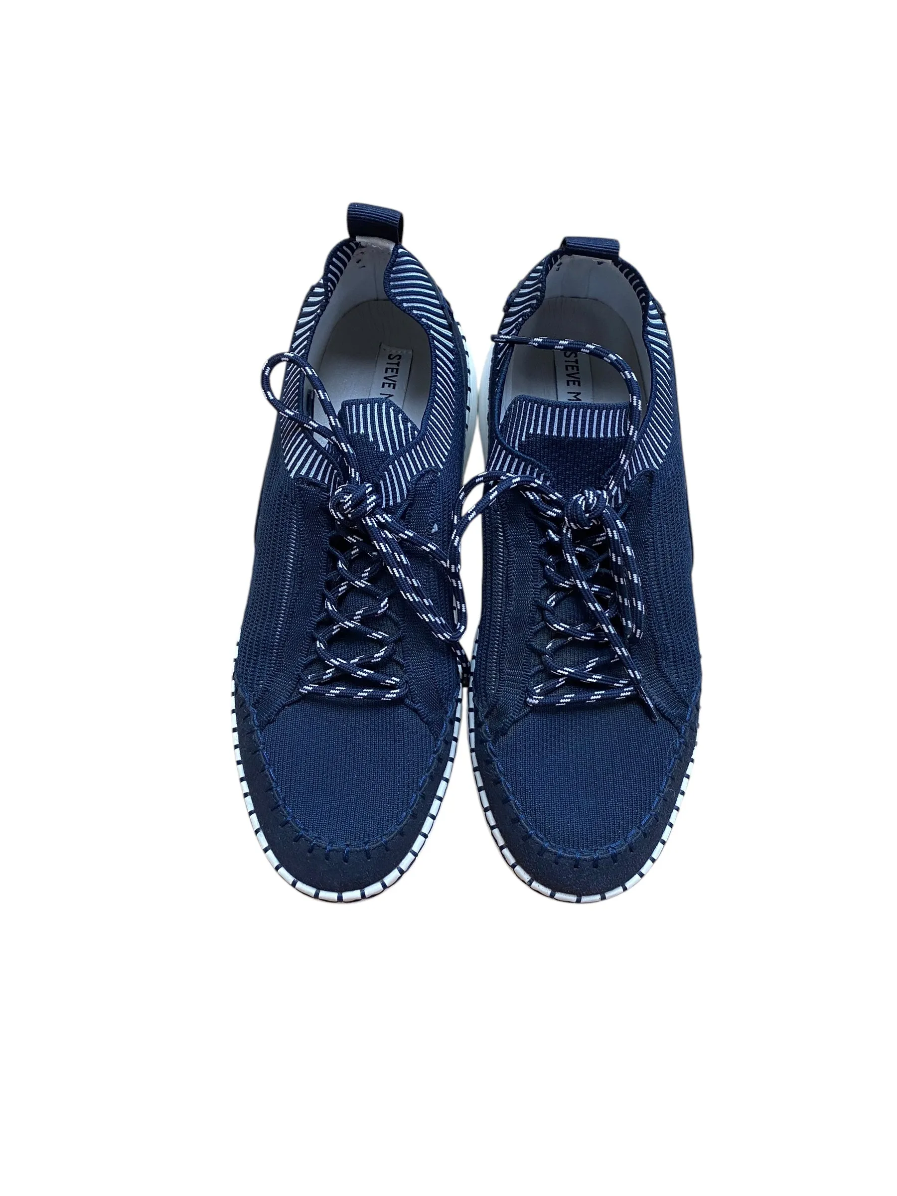 Chaussures Sneakers Plateforme Par Steve Madden En Marine, Taille : 8