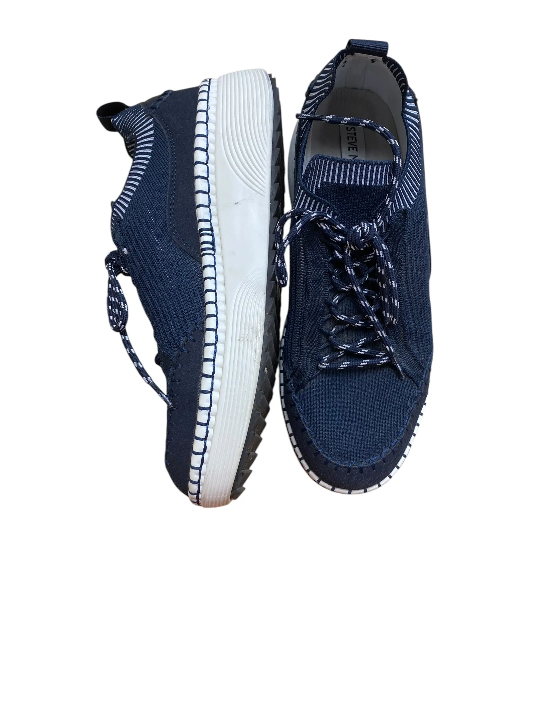 Chaussures Sneakers Plateforme Par Steve Madden En Marine, Taille : 8