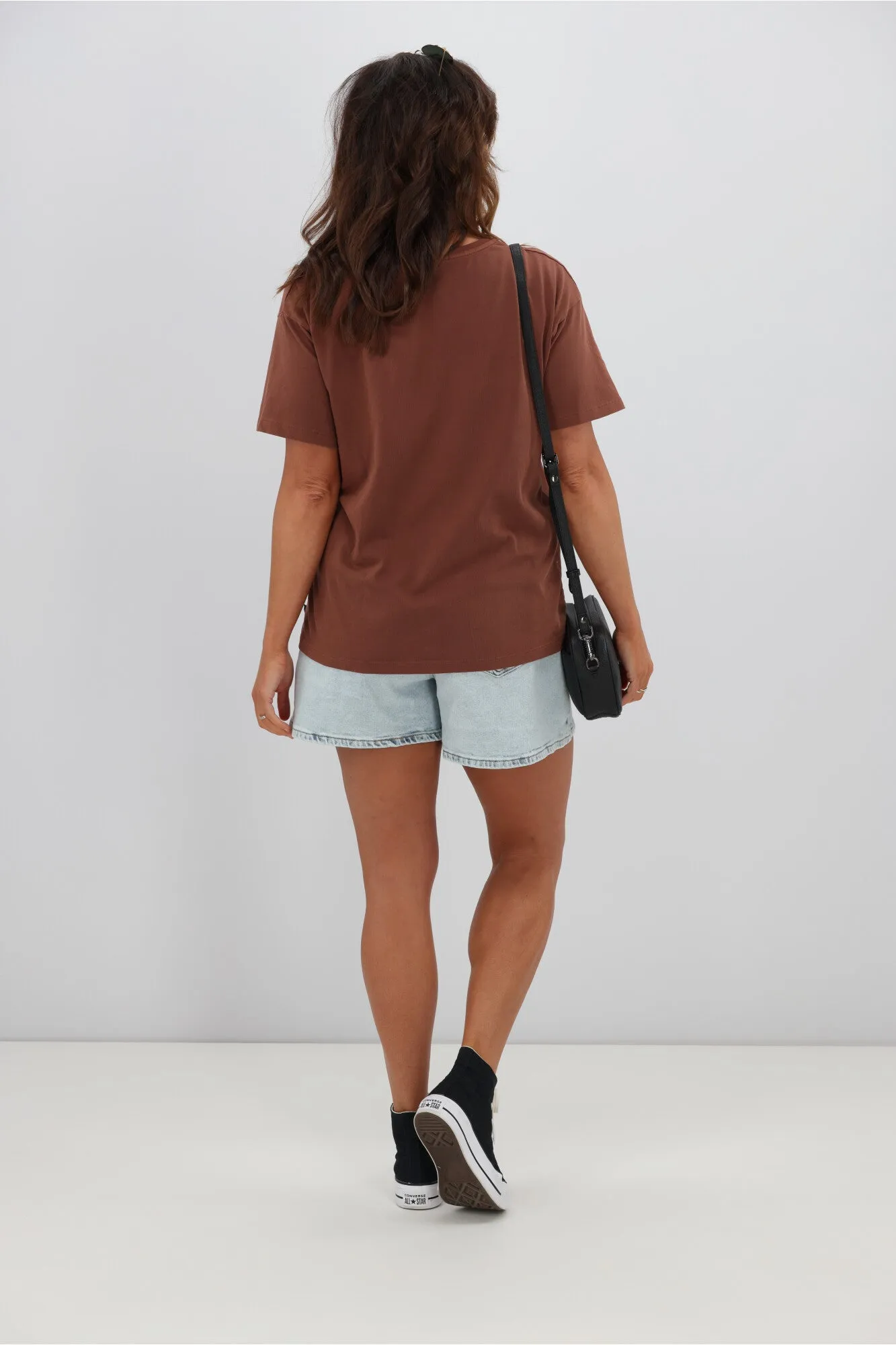 T-shirt Marron avec Logo Silent Theory