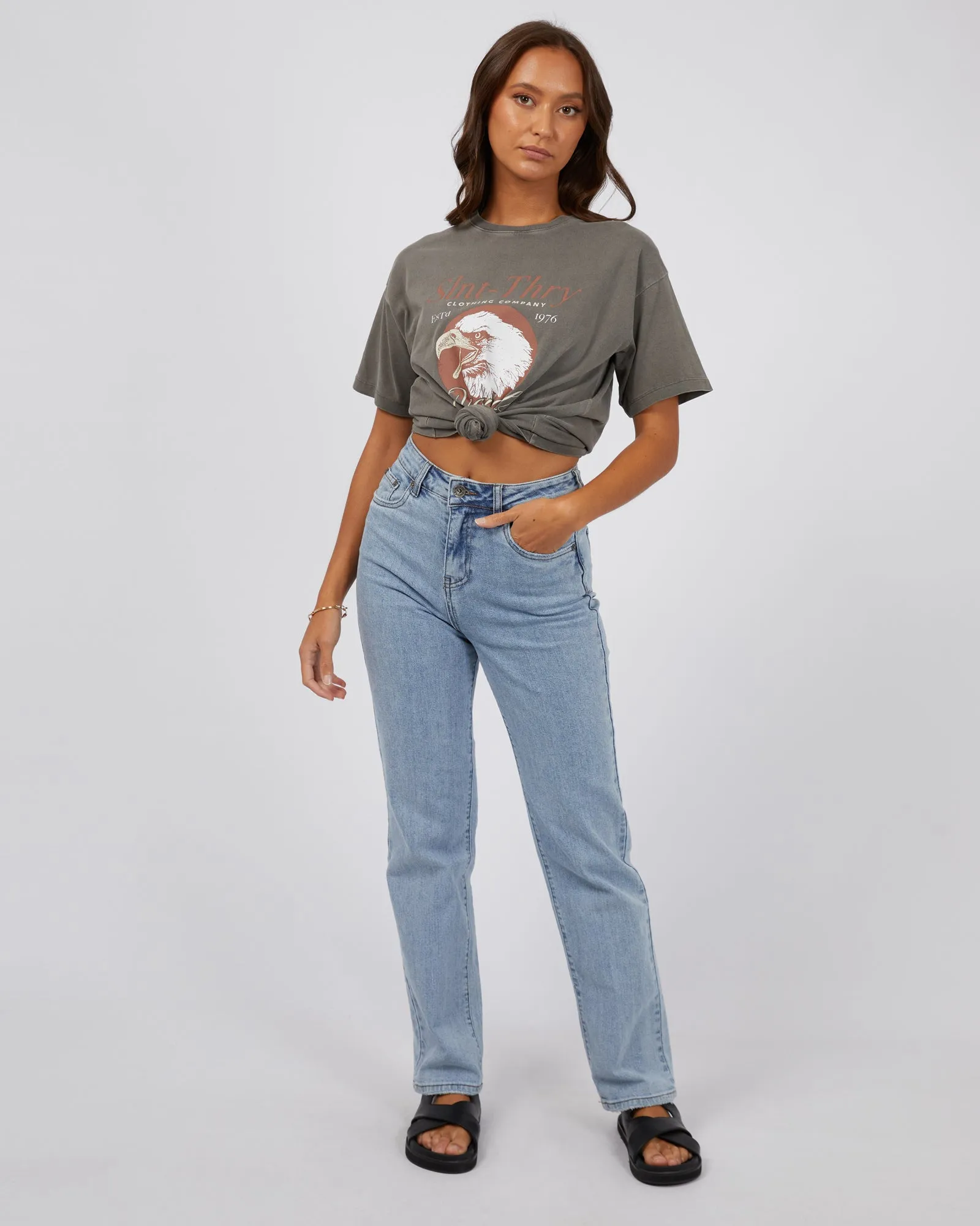 T-shirt Silent Theory Roadhouse Charbon