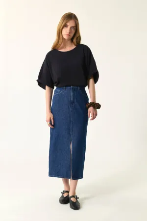 Jupe Louria Indigo Vêtements_Des-Petits-Hauts