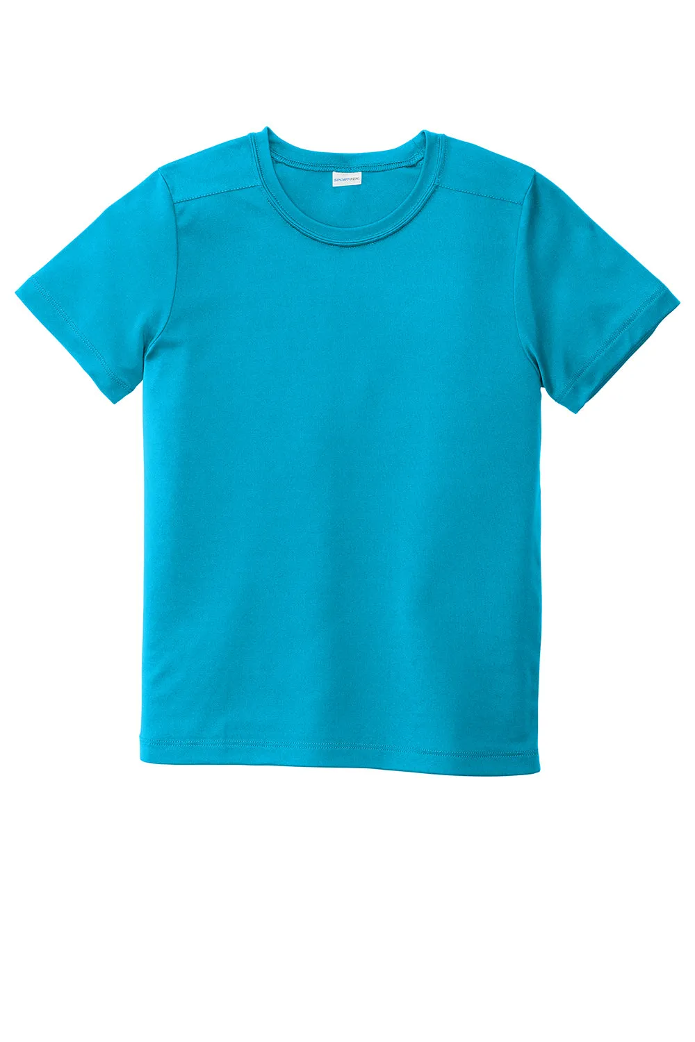 Sport-Tek T-shirt pour jeunes à manches courtes et col rond évacuant l'humidité - Bleu saphir