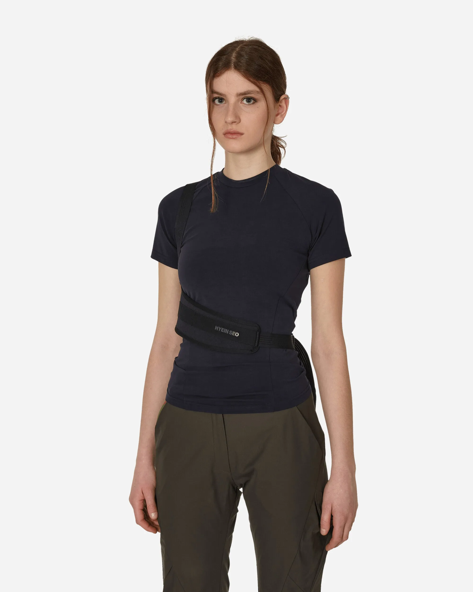 T-shirt à bandes Navy