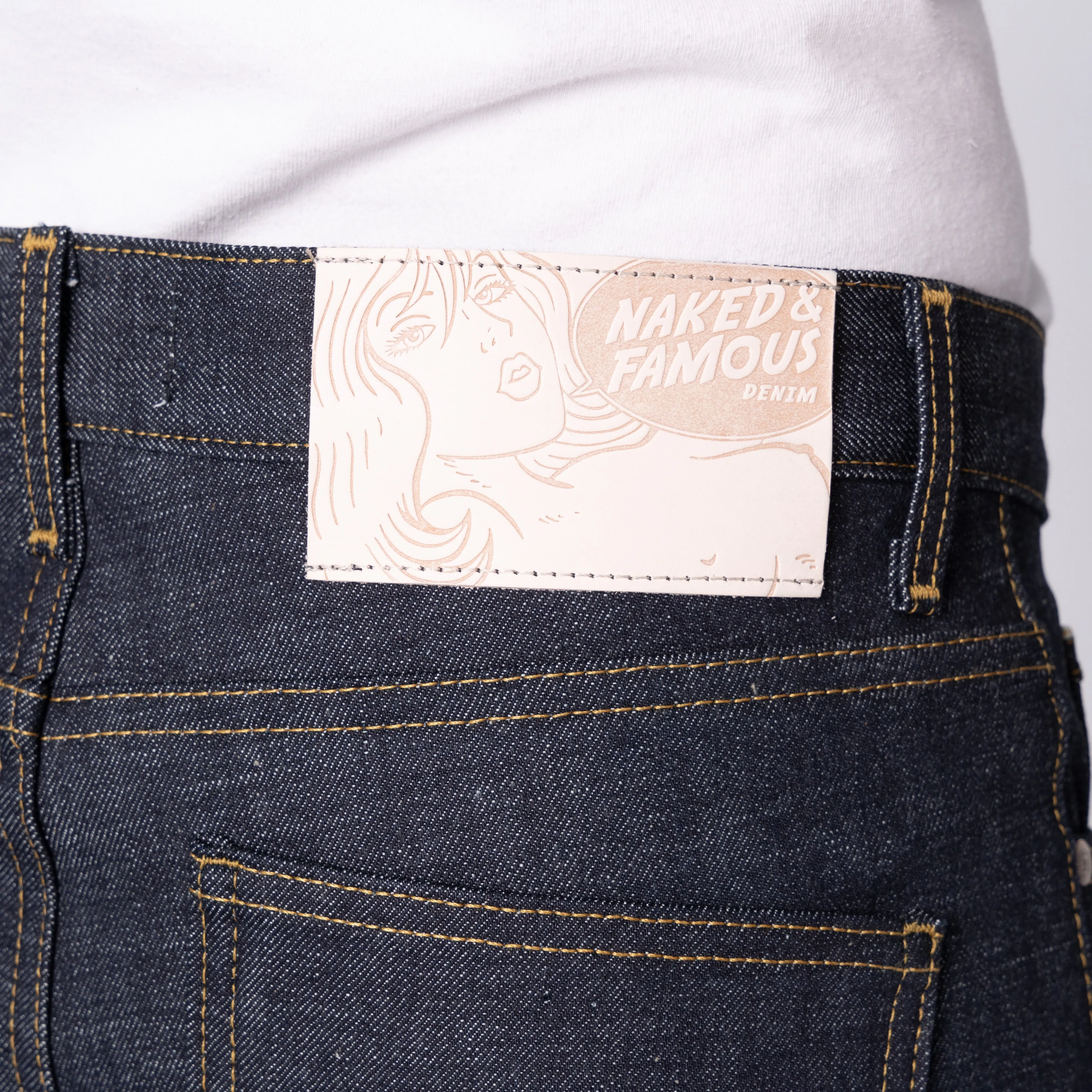 Super Guy - Jeans Selvedge en Or Véritable Deadstock