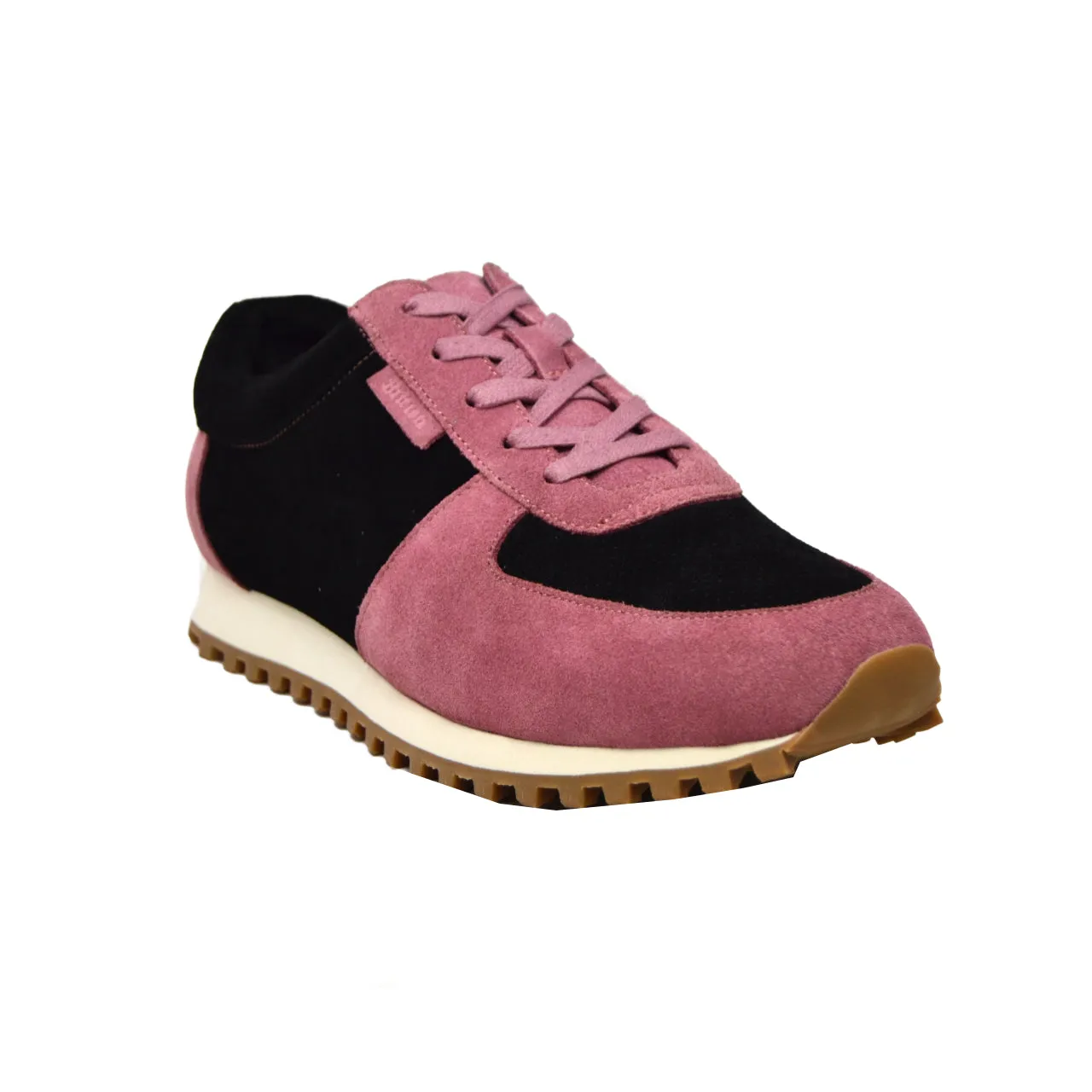 Surrey Sneakers Rose & Noir - Chaussures en Cuir et Suède Artisanales
