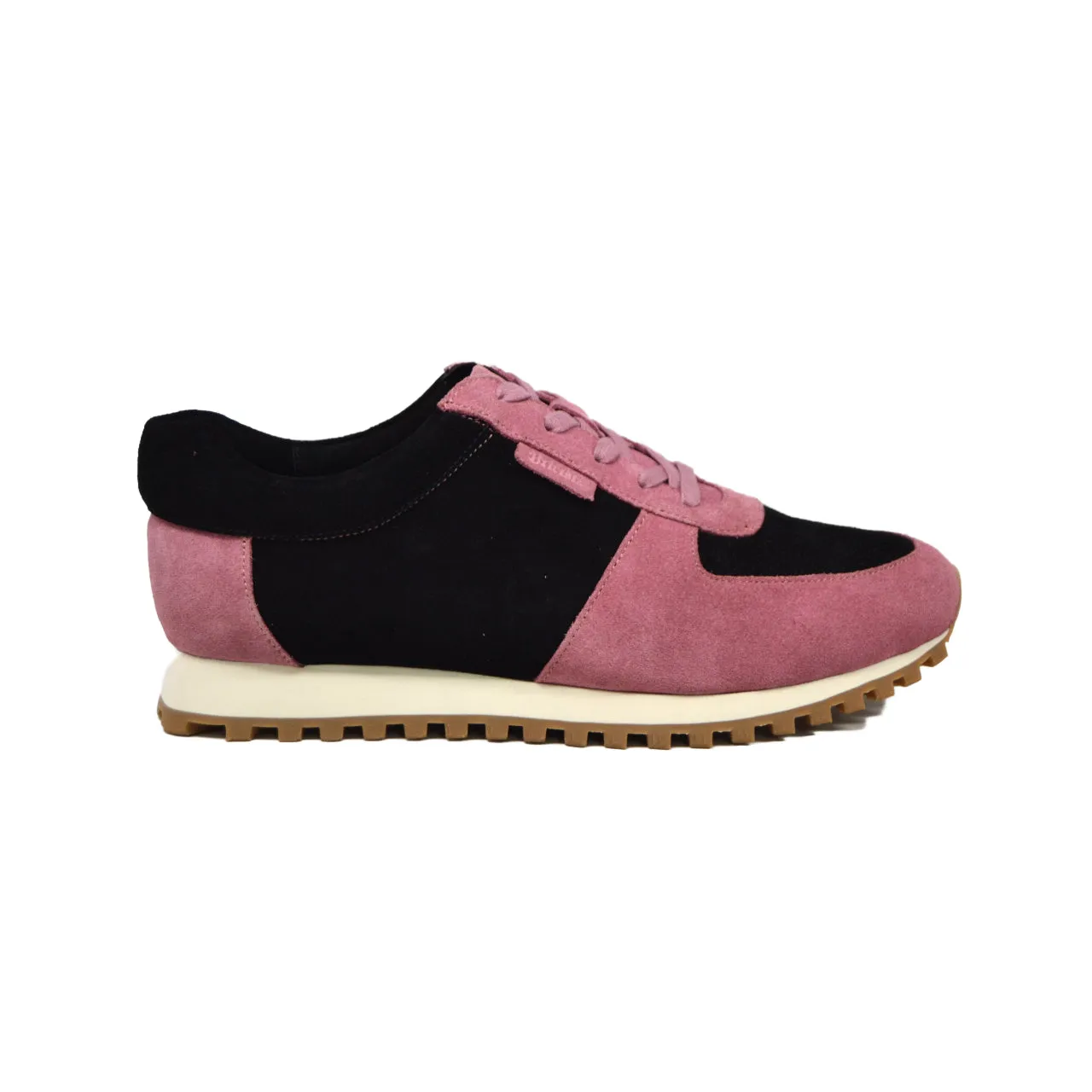Surrey Sneakers Rose & Noir - Chaussures en Cuir et Suède Artisanales