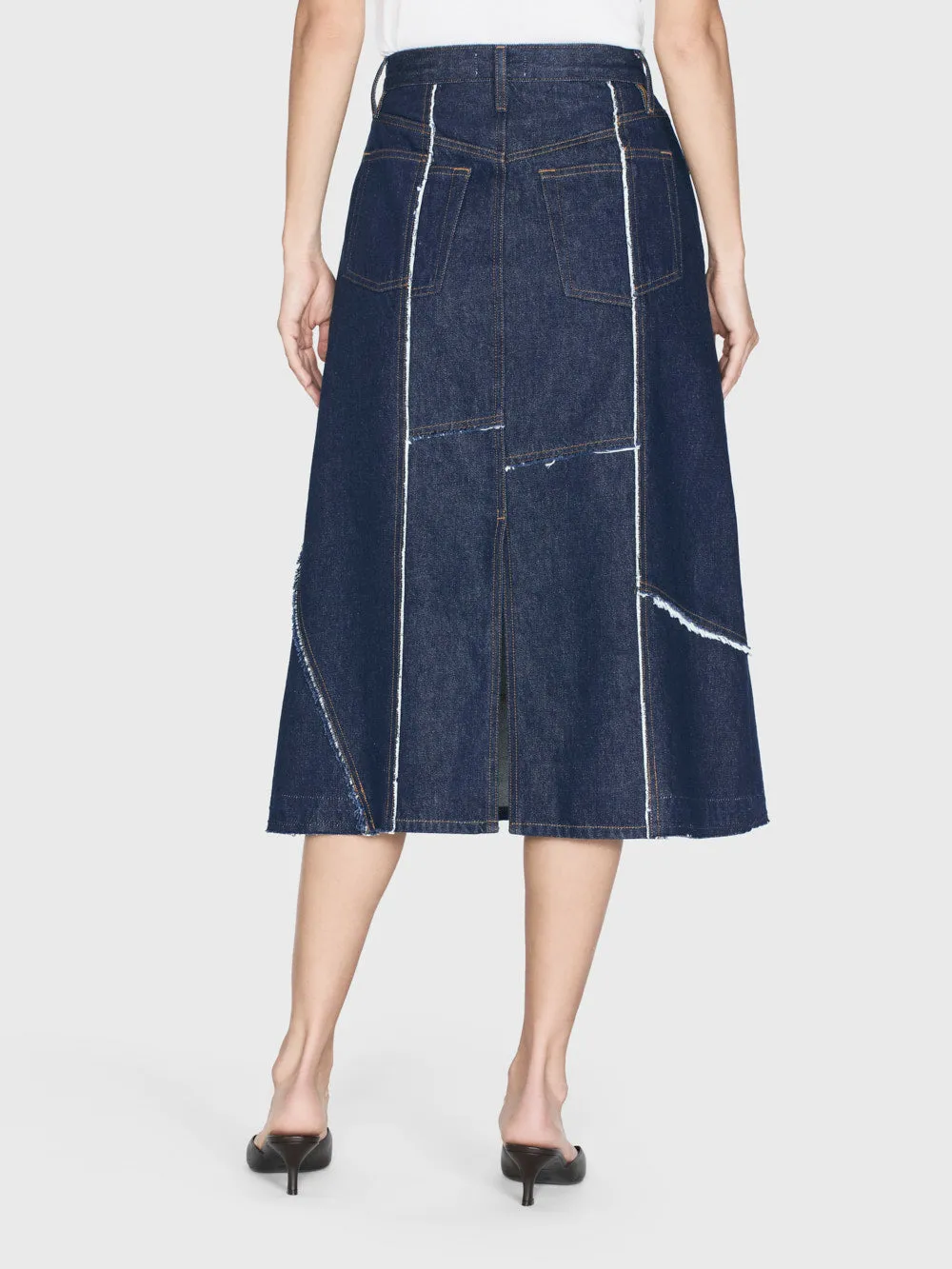 La jupe midi patchwork -- Hemlock