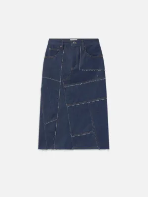 La jupe midi patchwork -- Hemlock