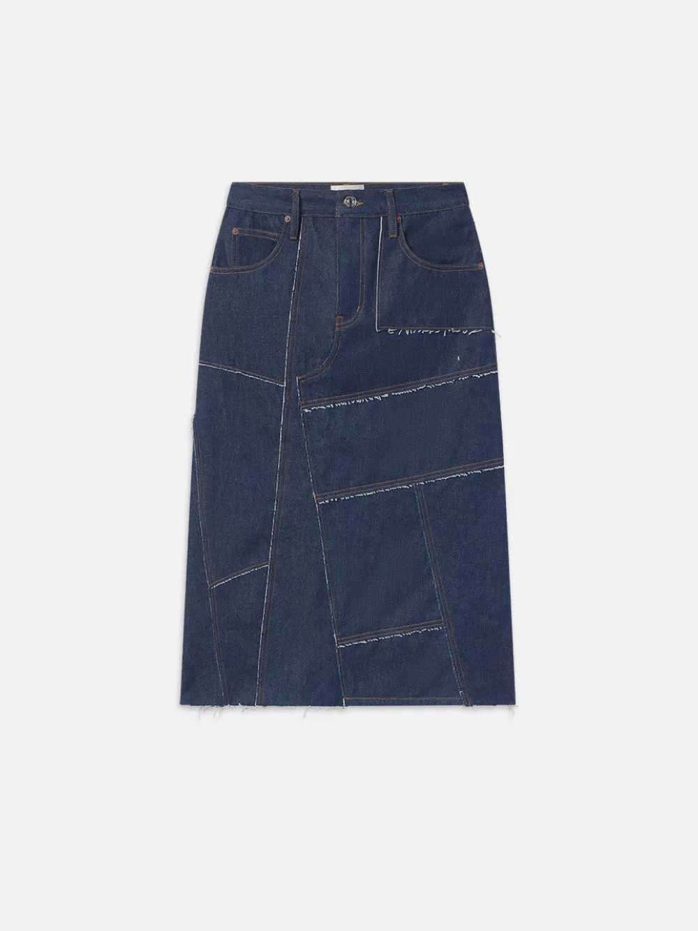 La jupe midi patchwork -- Hemlock