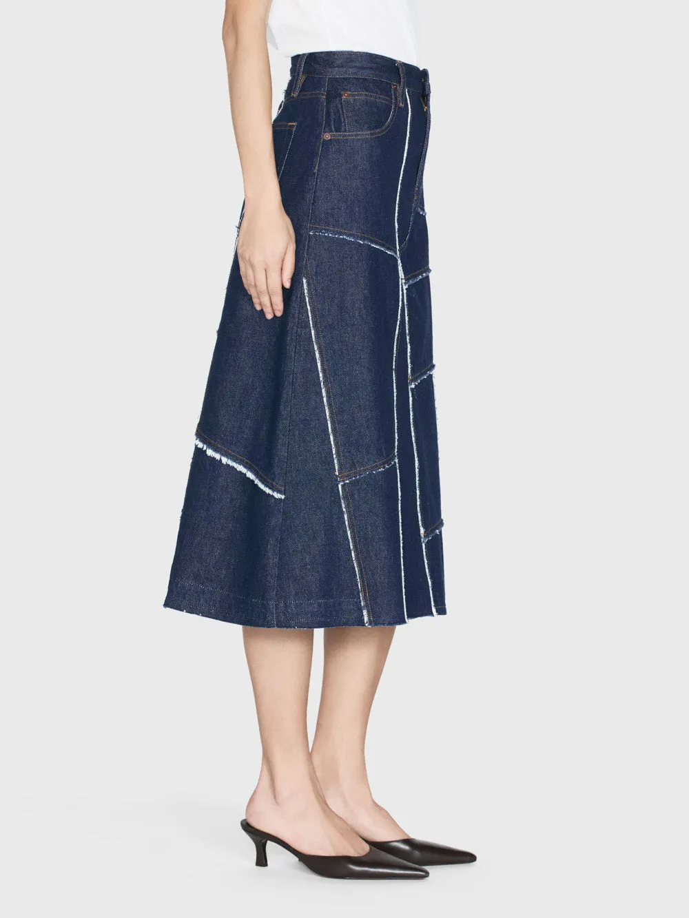 La jupe midi patchwork -- Hemlock
