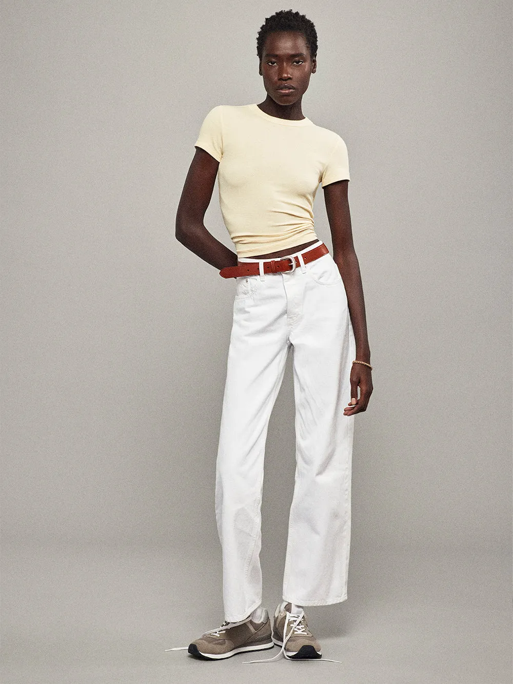 Le Slouchy Straight -- Blanc