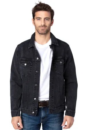 Veste en denim à boutons pour hommes Threadfast Apparel - Noir