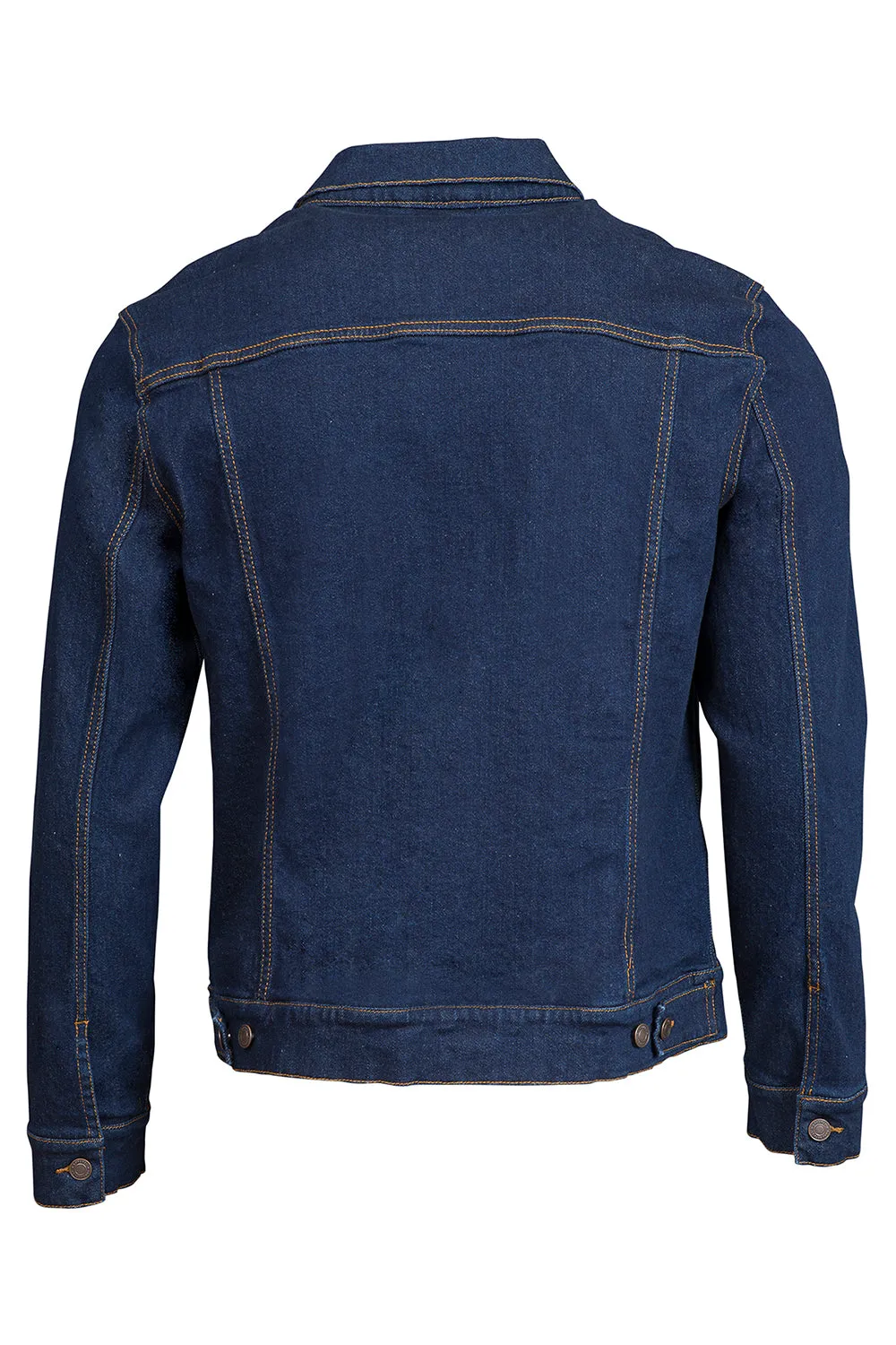Veste en denim à boutons pour hommes Threadfast Apparel - Bleu foncé