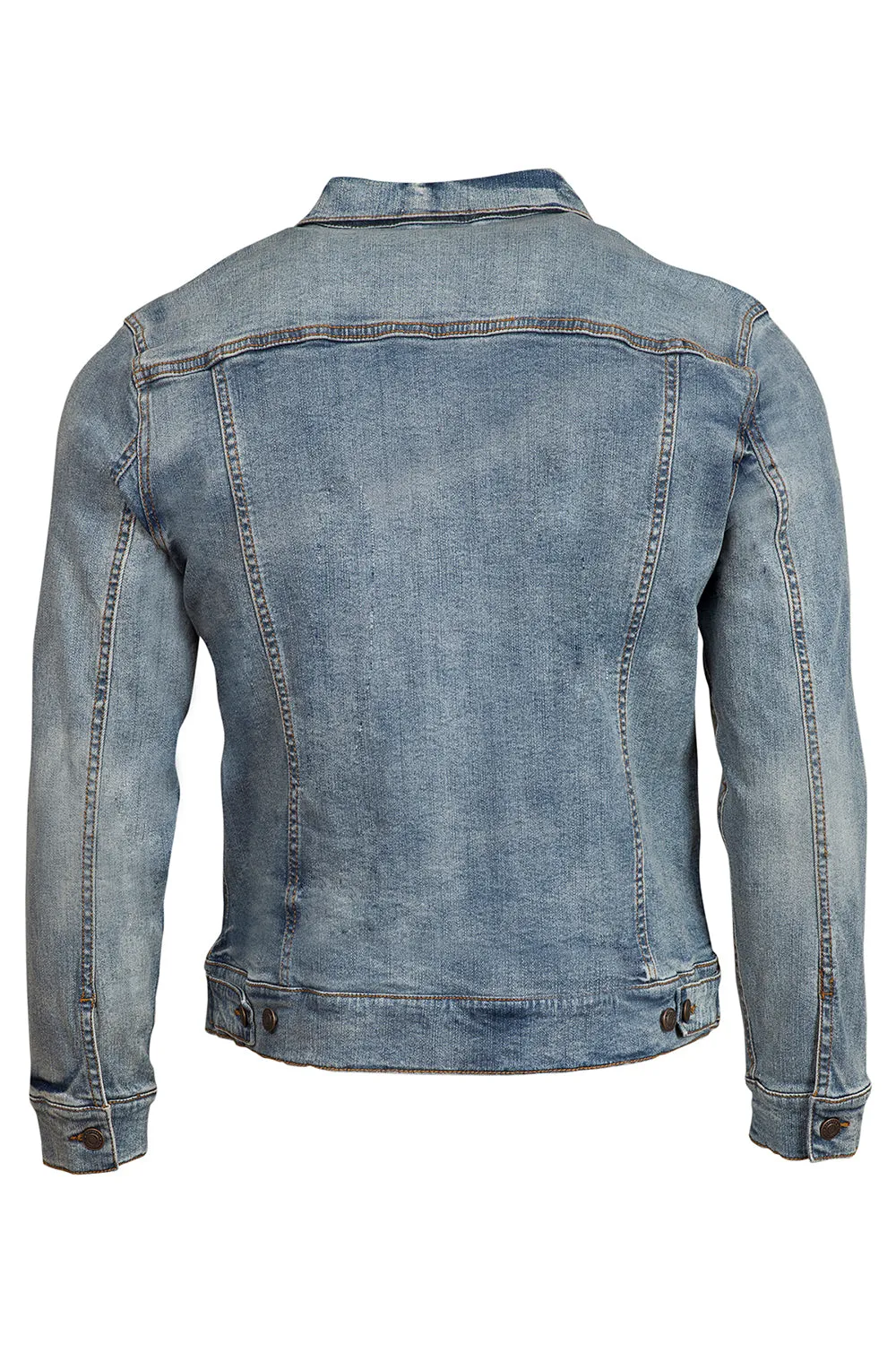 Veste en denim à boutons pour hommes Threadfast Apparel - Bleu clair