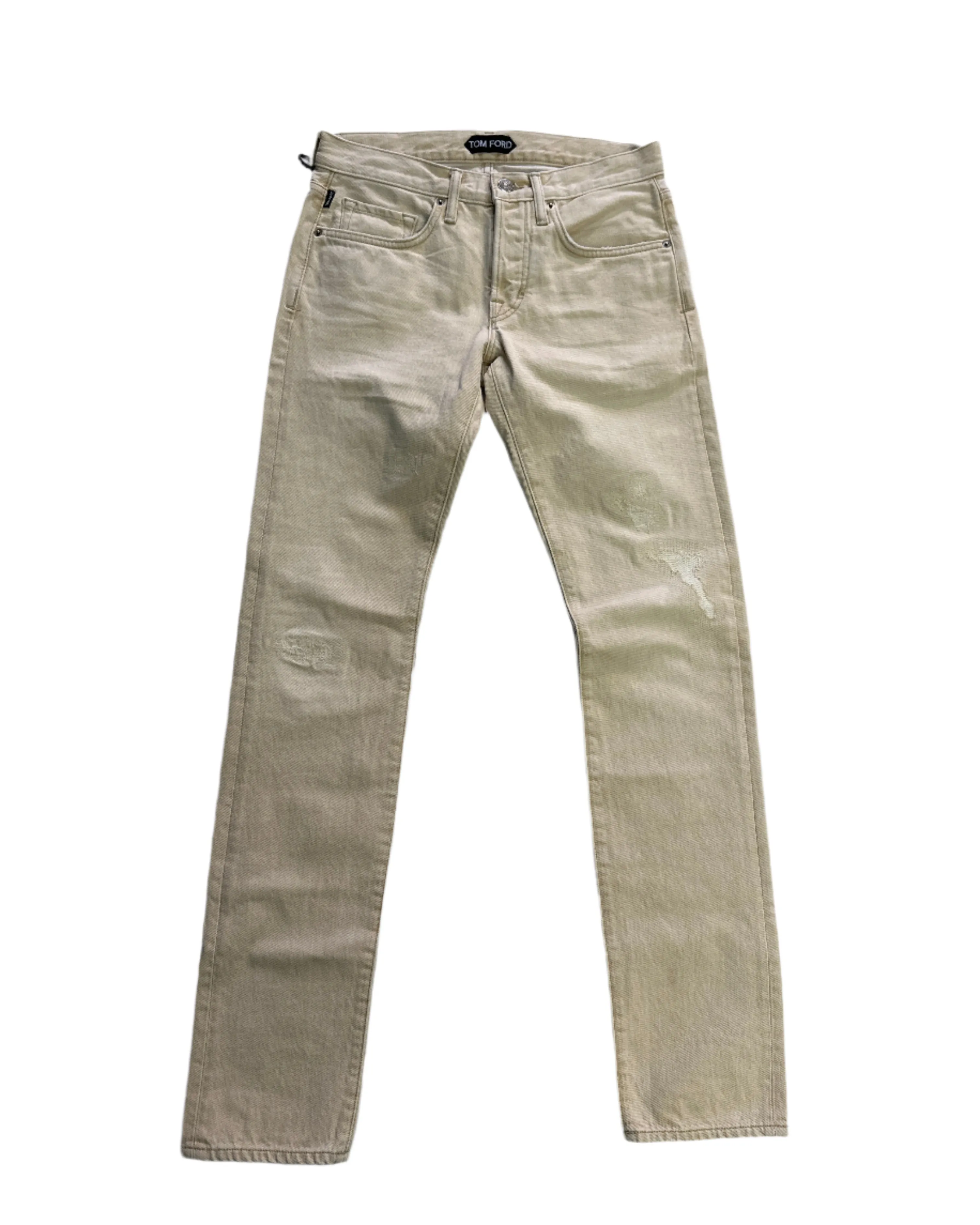 Tom Ford Jeans Slim Homme en Denim Beige