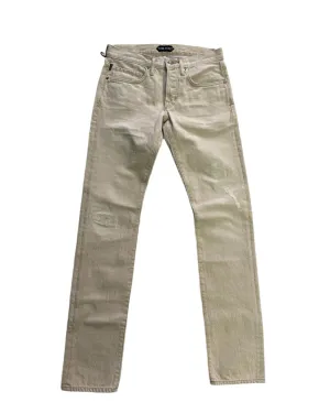 Tom Ford Jeans Slim Homme en Denim Beige