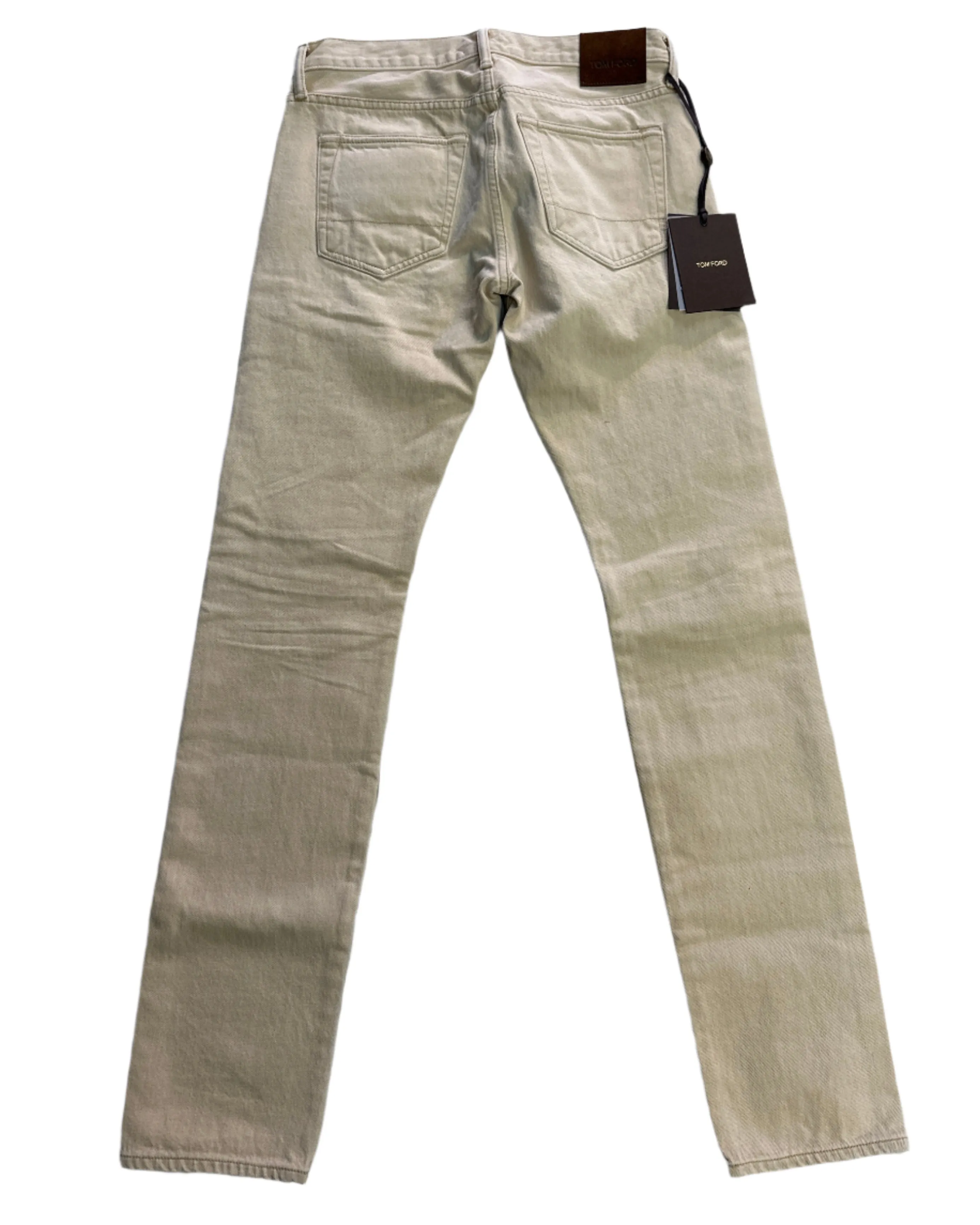 Tom Ford Jeans Slim Homme en Denim Beige