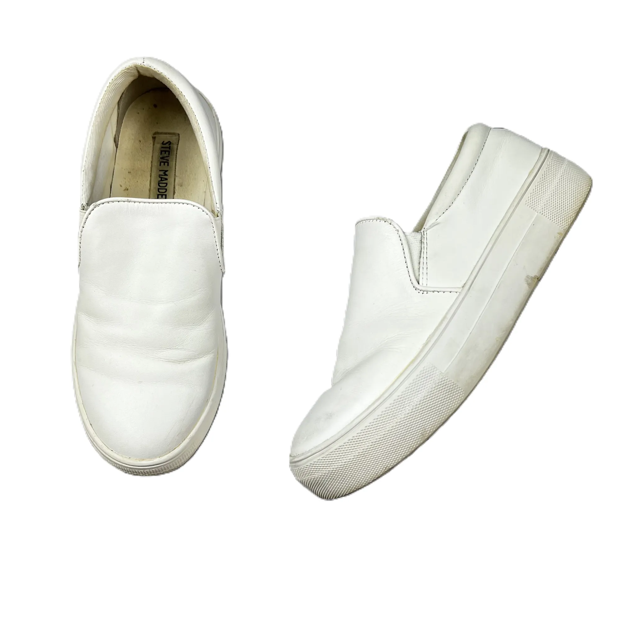 Baskets blanches par Steve Madden, Taille : 6.5