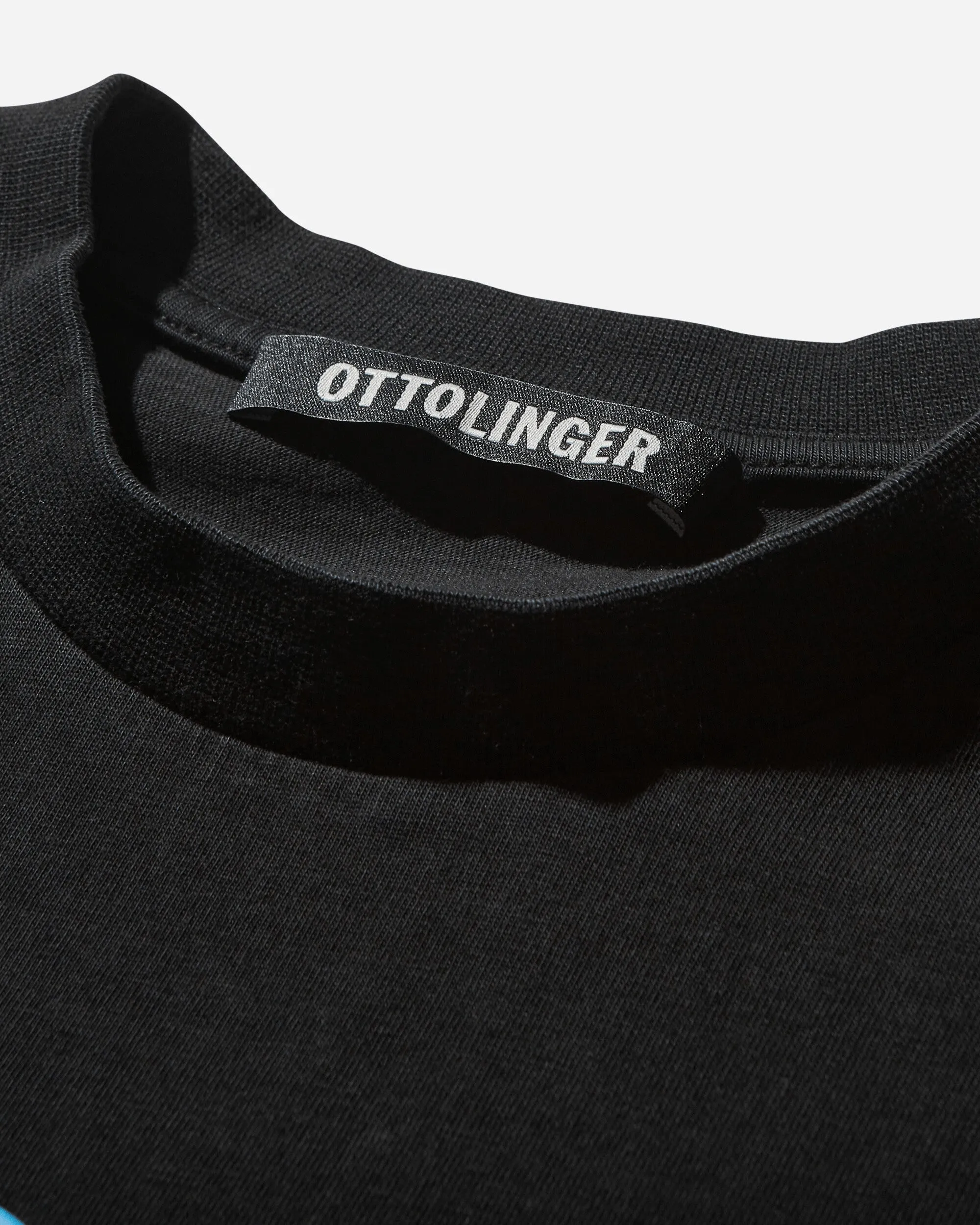 T-shirt Femme Cintré à Logo Matelassé Lavage Noir