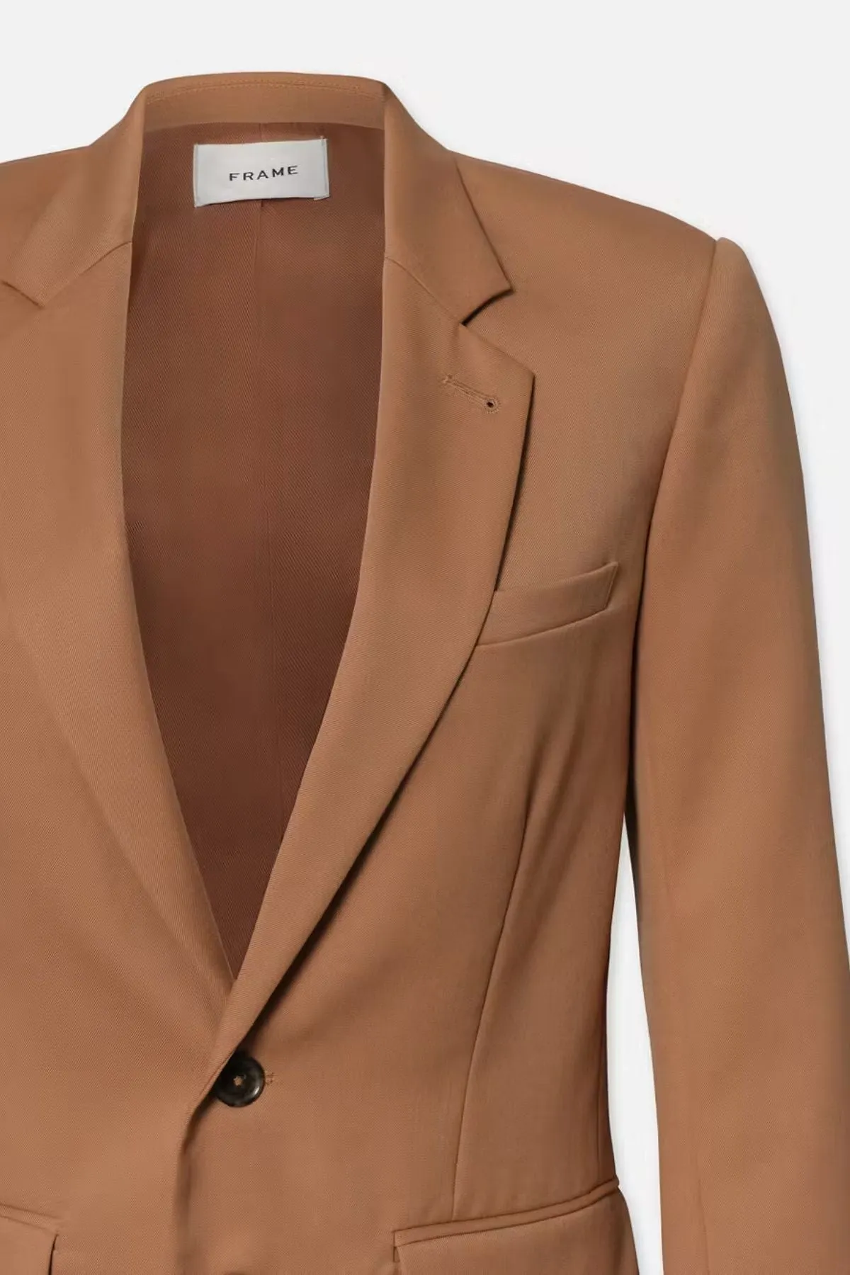 Veste quotidienne en denim pour femmes - Camel clair