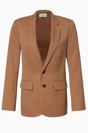Veste quotidienne en denim pour femmes - Camel clair