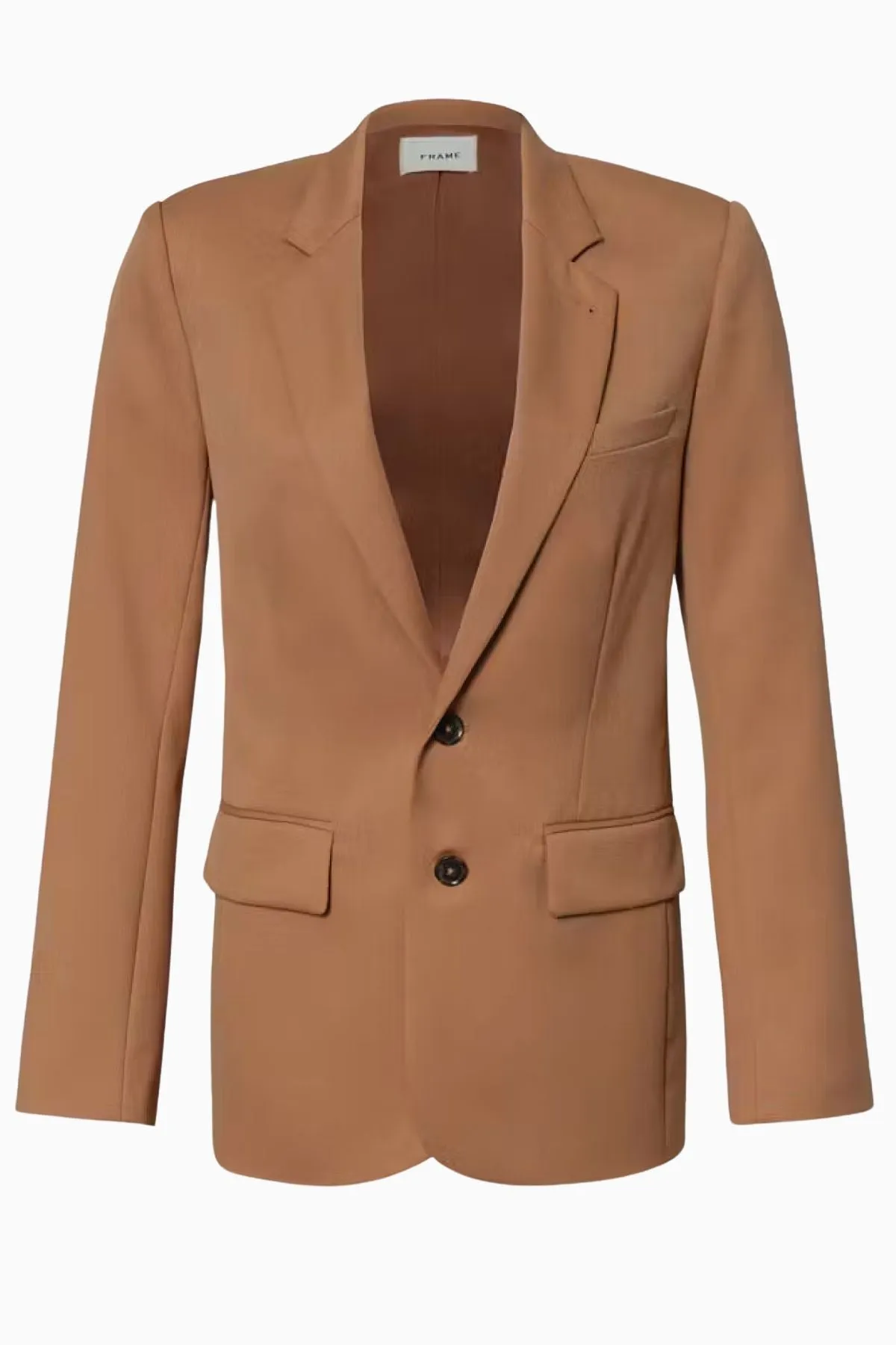 Veste quotidienne en denim pour femmes - Camel clair