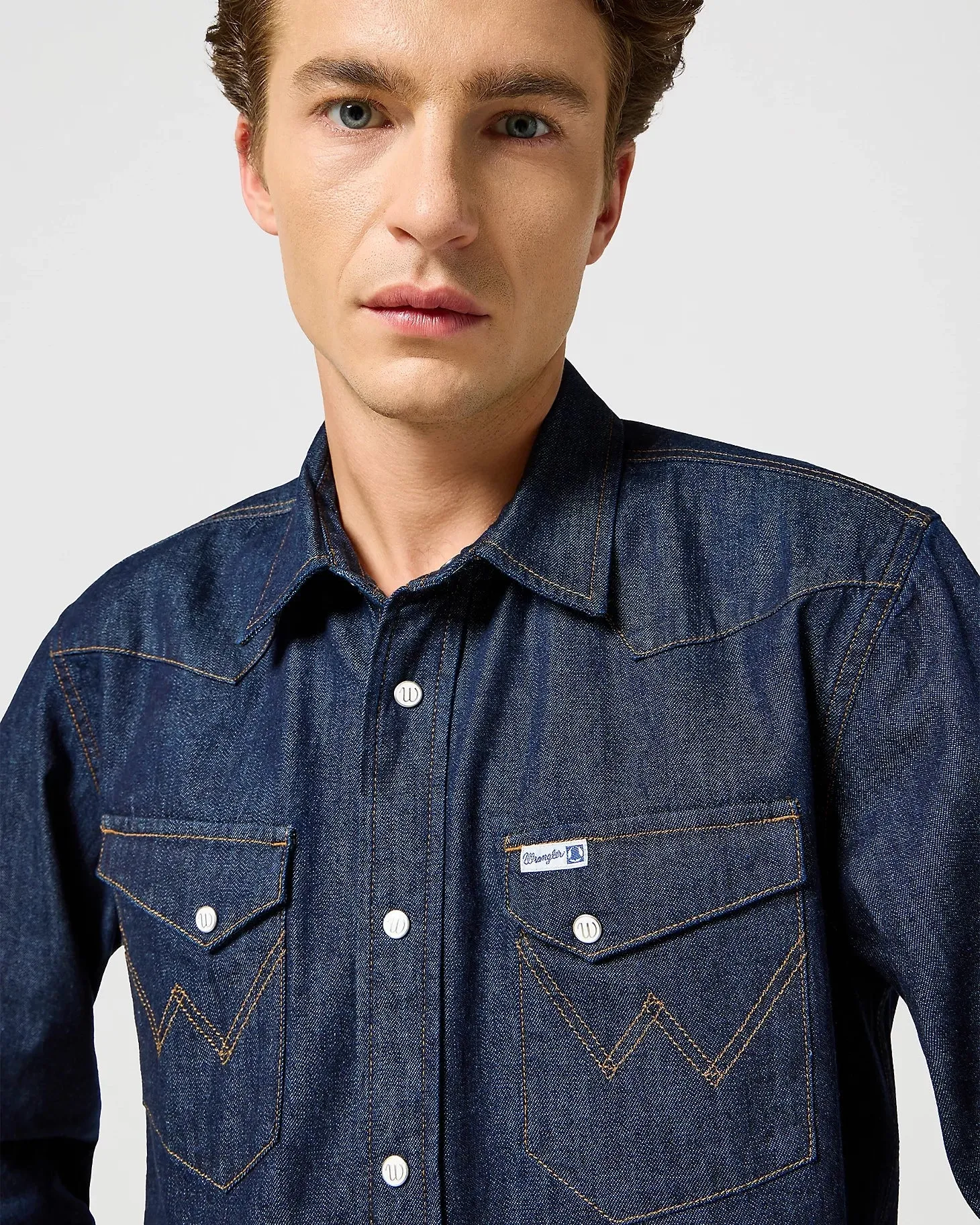 Chemise Wrangler Blue Bell à 2 poches en rinçage