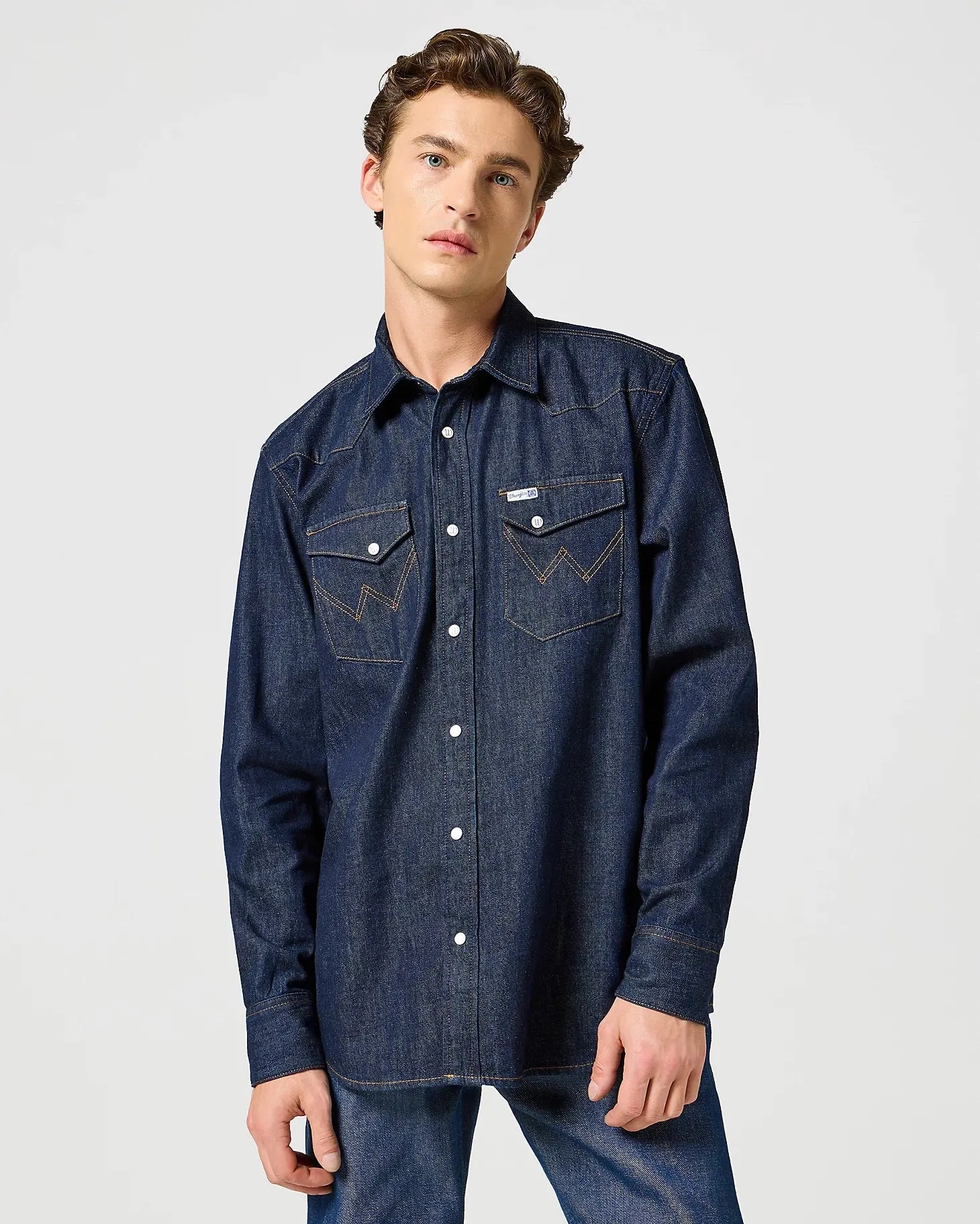 Chemise Wrangler Blue Bell à 2 poches en rinçage