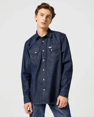 Chemise Wrangler Blue Bell à 2 poches en rinçage
