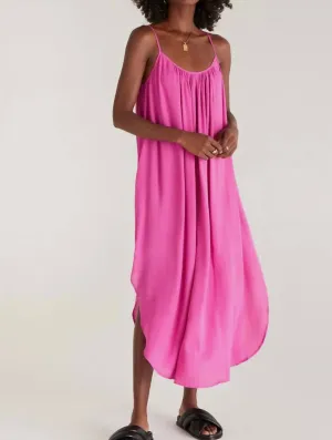 Z Supply Robe Midi Froissée Tiana - Soldes Finales 50% de réduction dans le panier